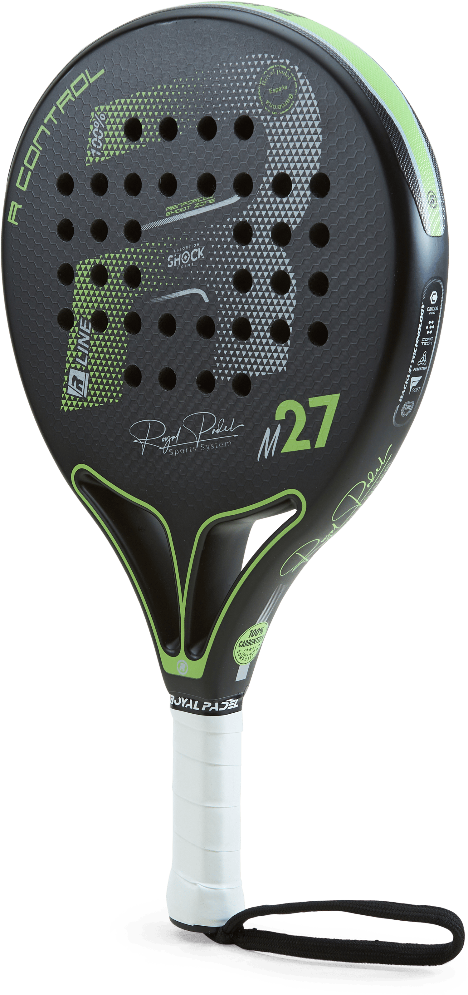 R-line Control Black/green, Unisex, Attrezzature, racchette, Padel, ONESIZE