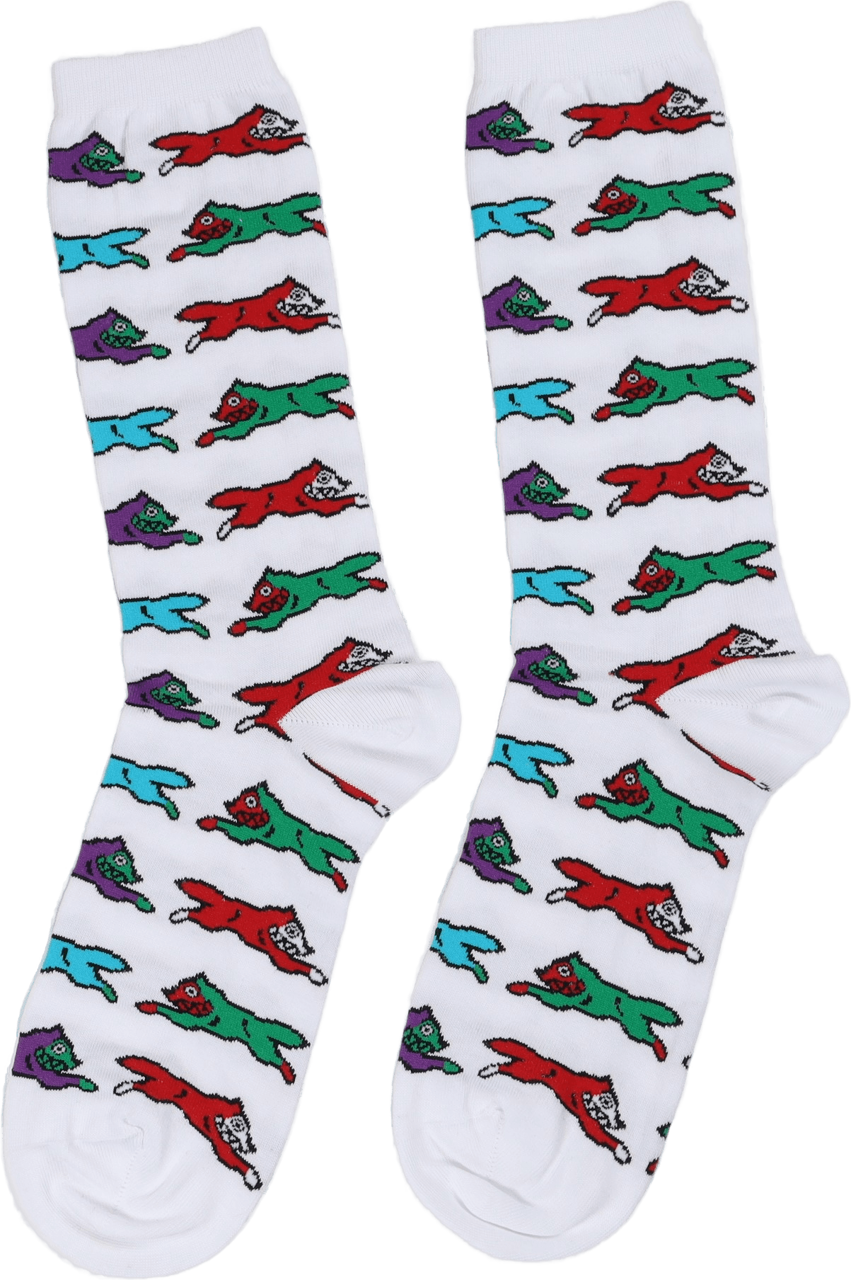 Running Dog Socks White, Unisex, Bekleidung, Unterwäsche, Weiß, ONESIZE