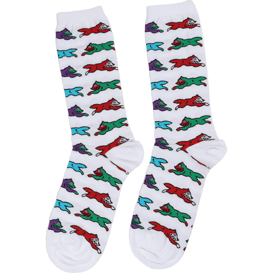 Running Dog Socks White