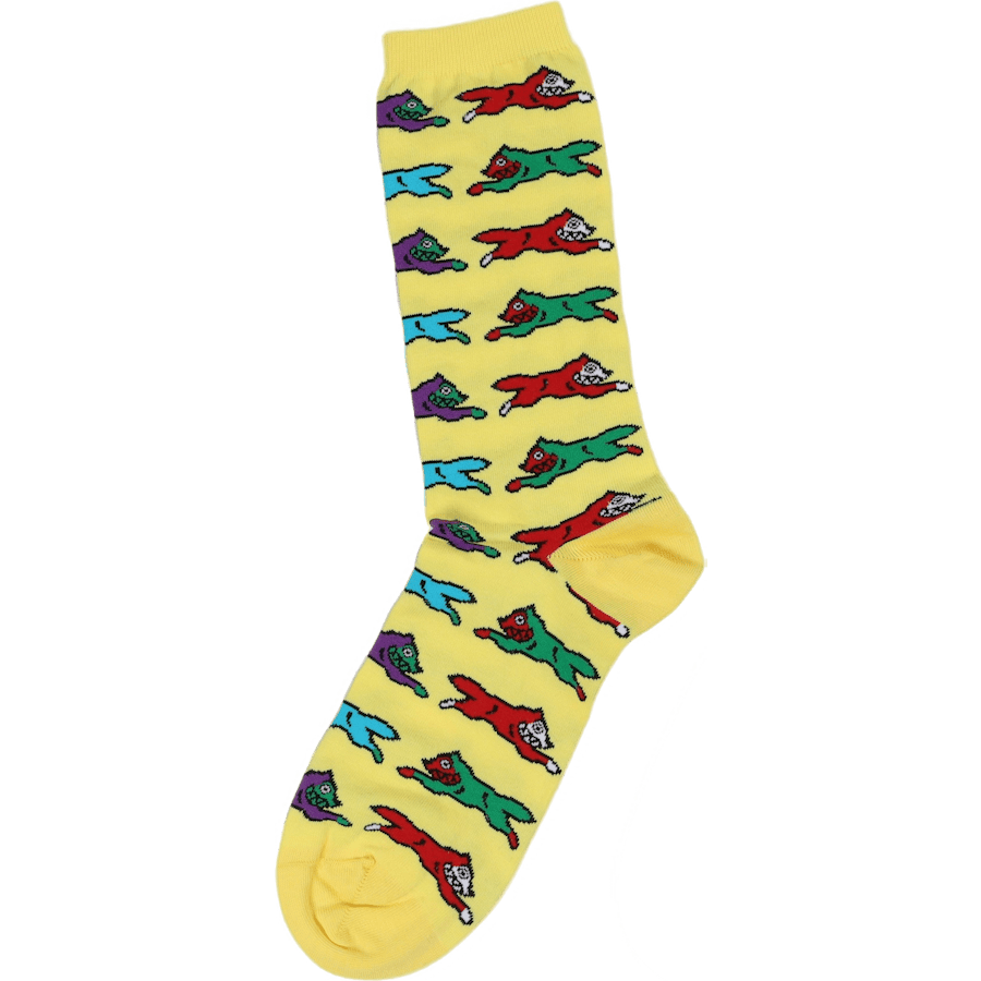 Running Dog Socks Yellow