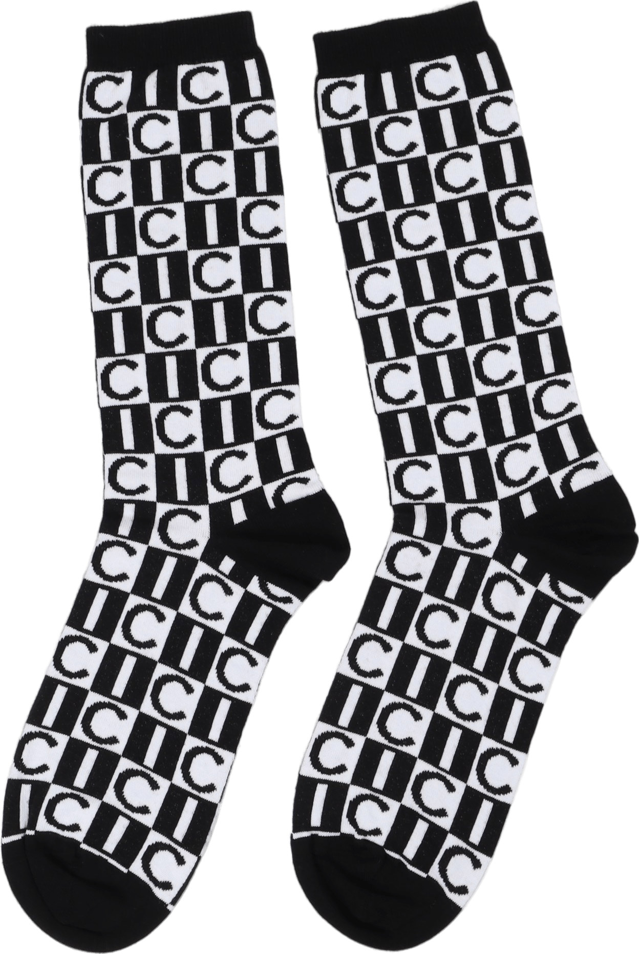 Checker Socks Black