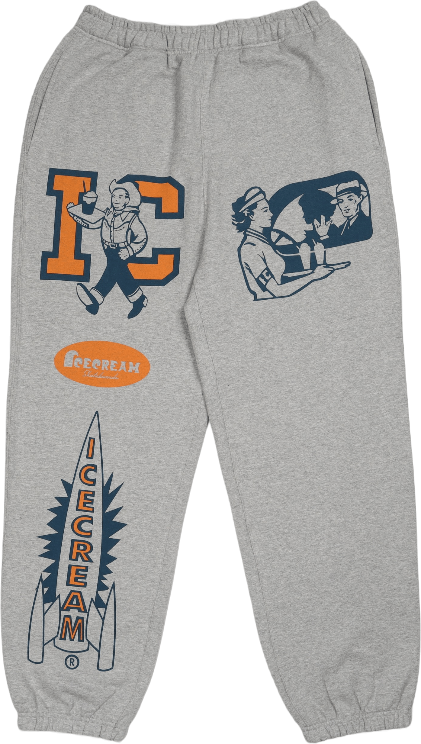 Multi Logo Sweatpant Heather Grey, Male, Aparelhos, Calça, Cinzento, L