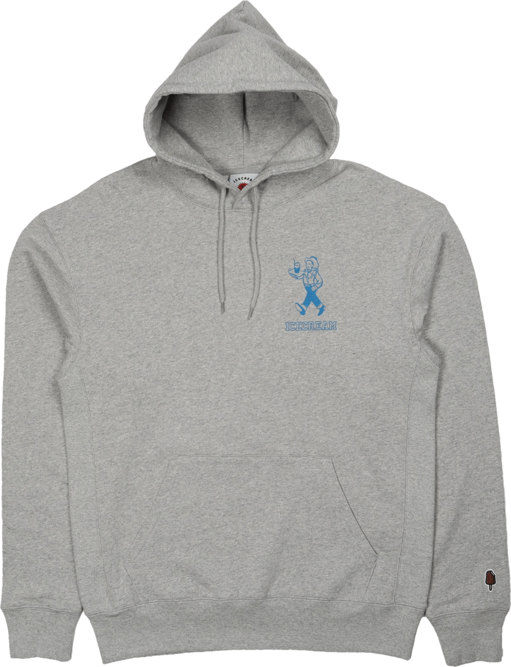 Milkshake Hood Heather Grey, Male, Odevy, mikiny a mikiny, Šedá, M