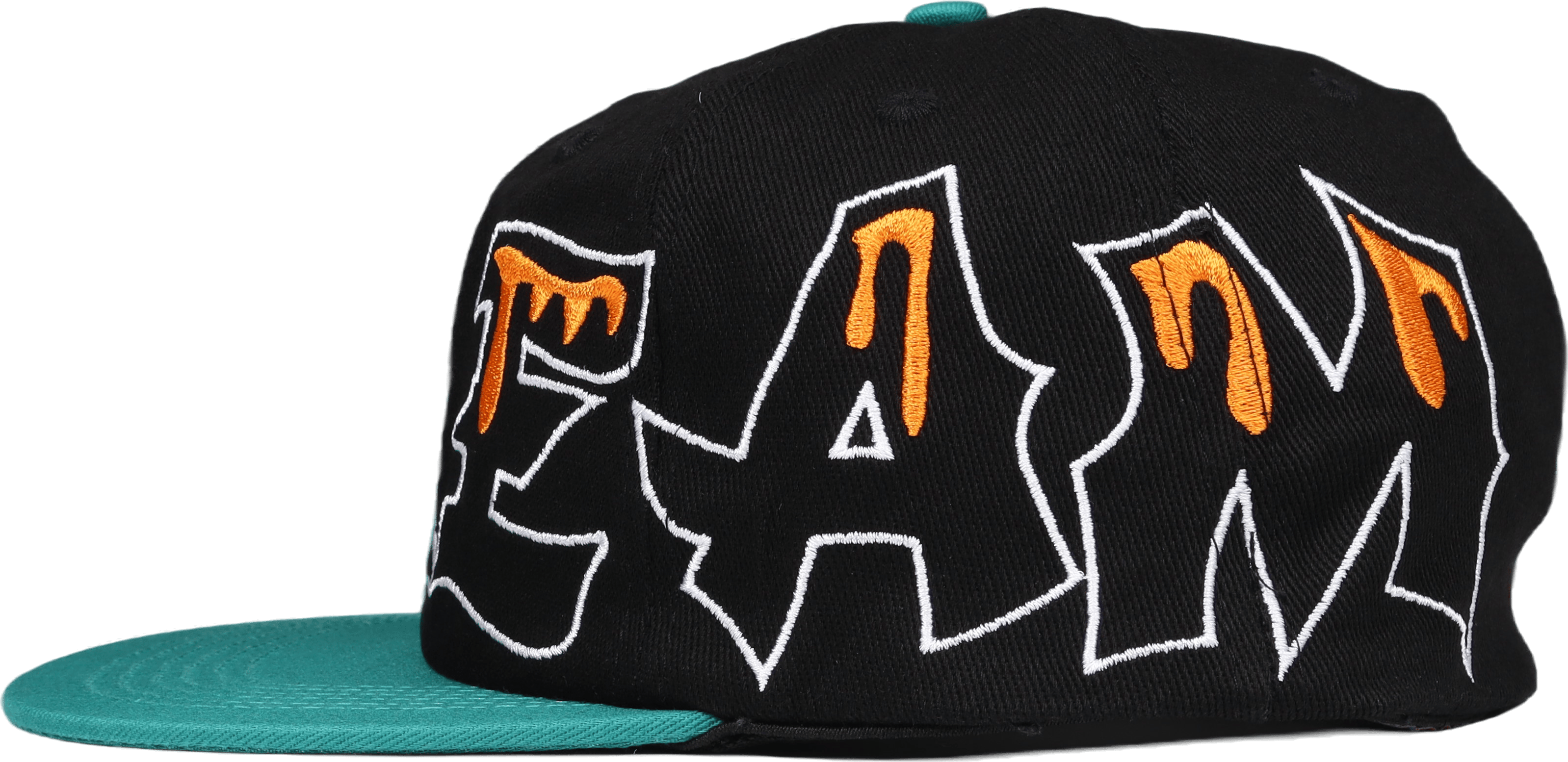 Team Eu 6 Panel Flat Peak Cap Black - Bild 3