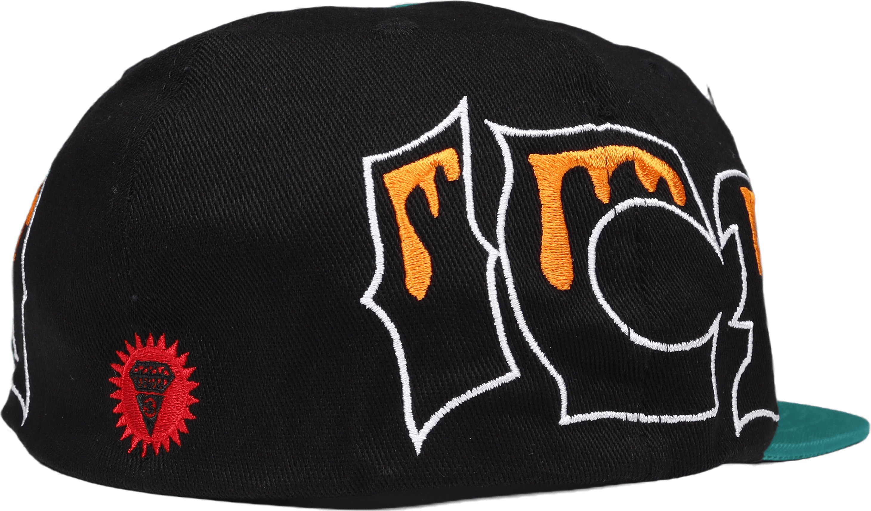 Team Eu 6 Panel Flat Peak Cap Black - Bild 5