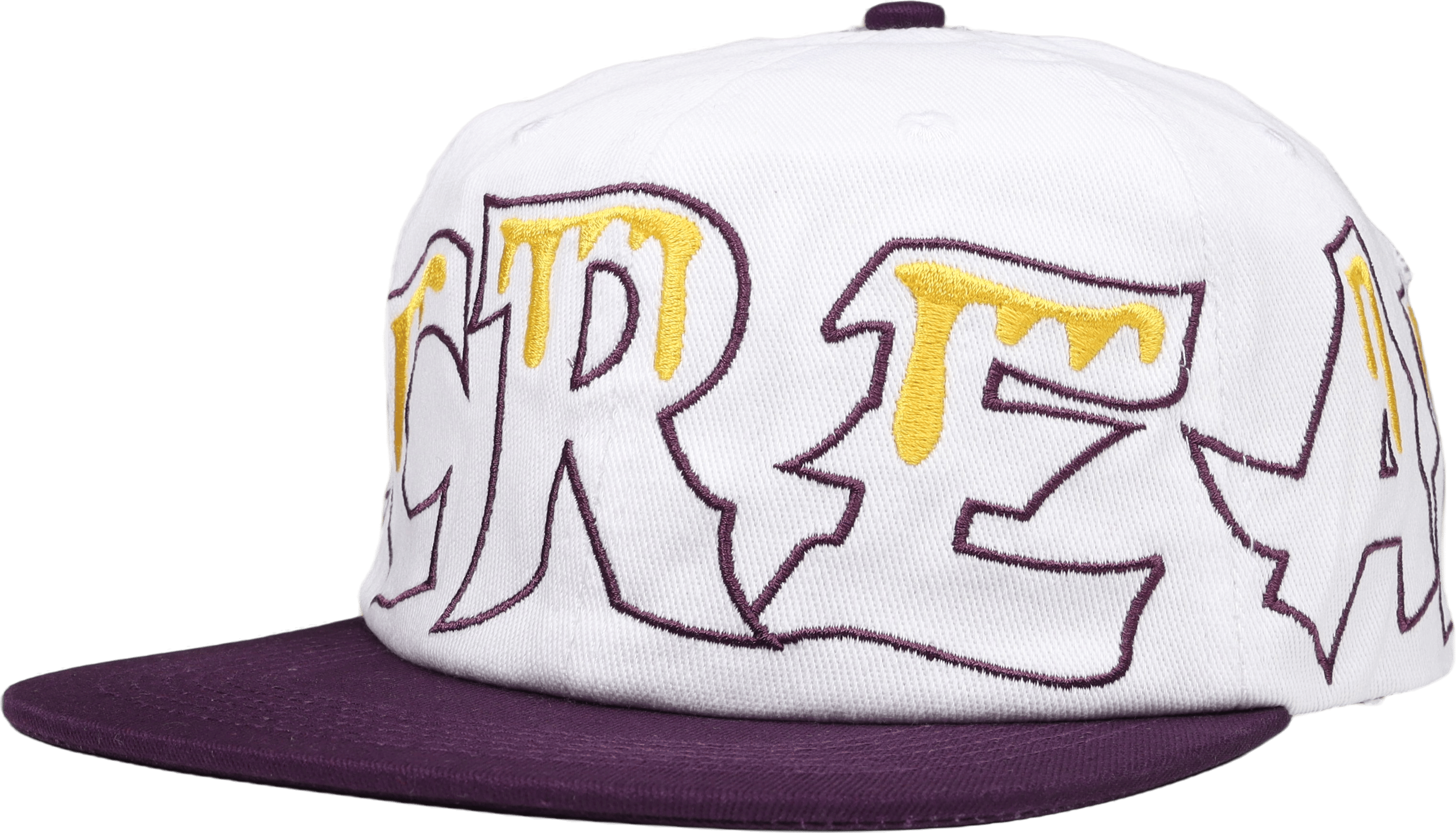 Team Eu 6 Panel Flat Peak Cap White