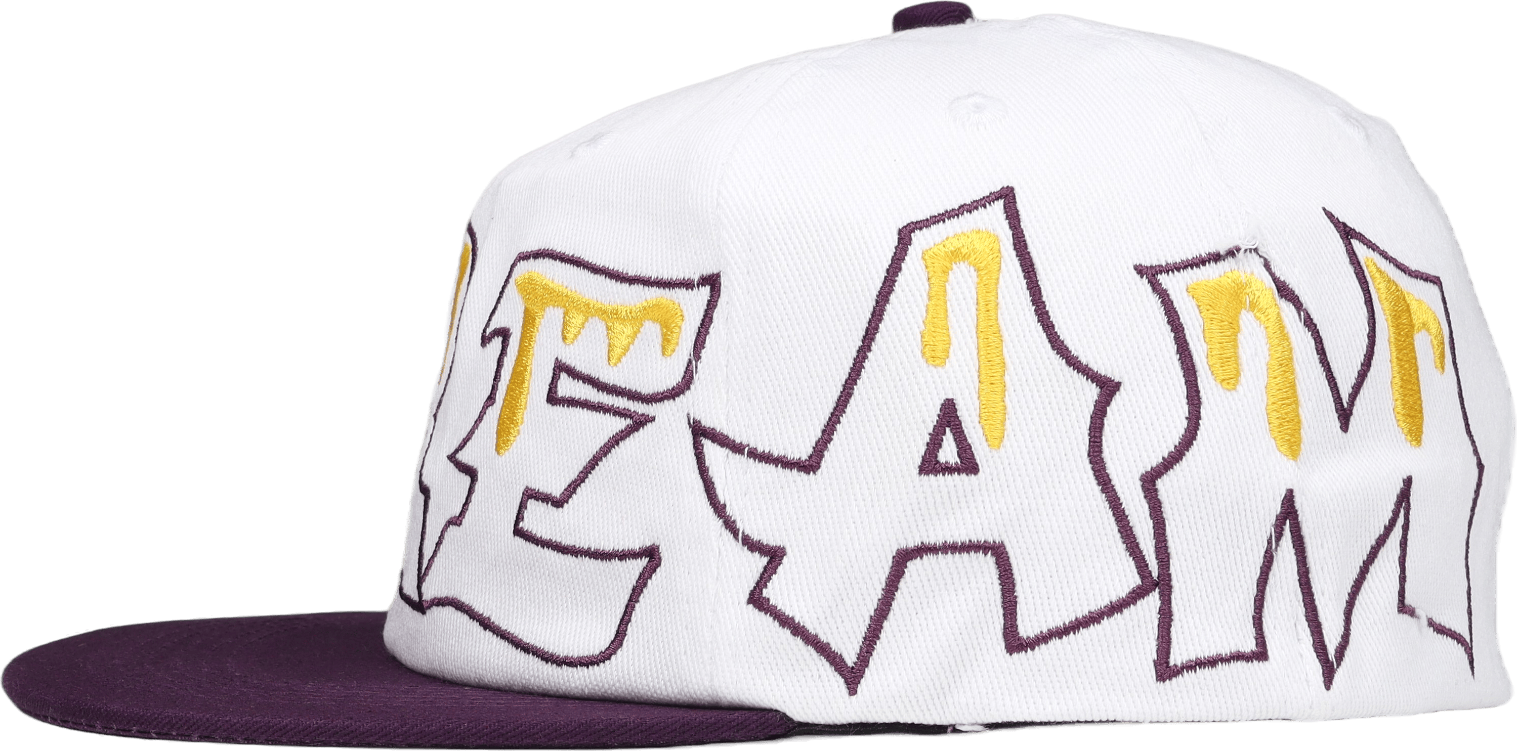 Team Eu 6 Panel Flat Peak Cap White - Bild 3