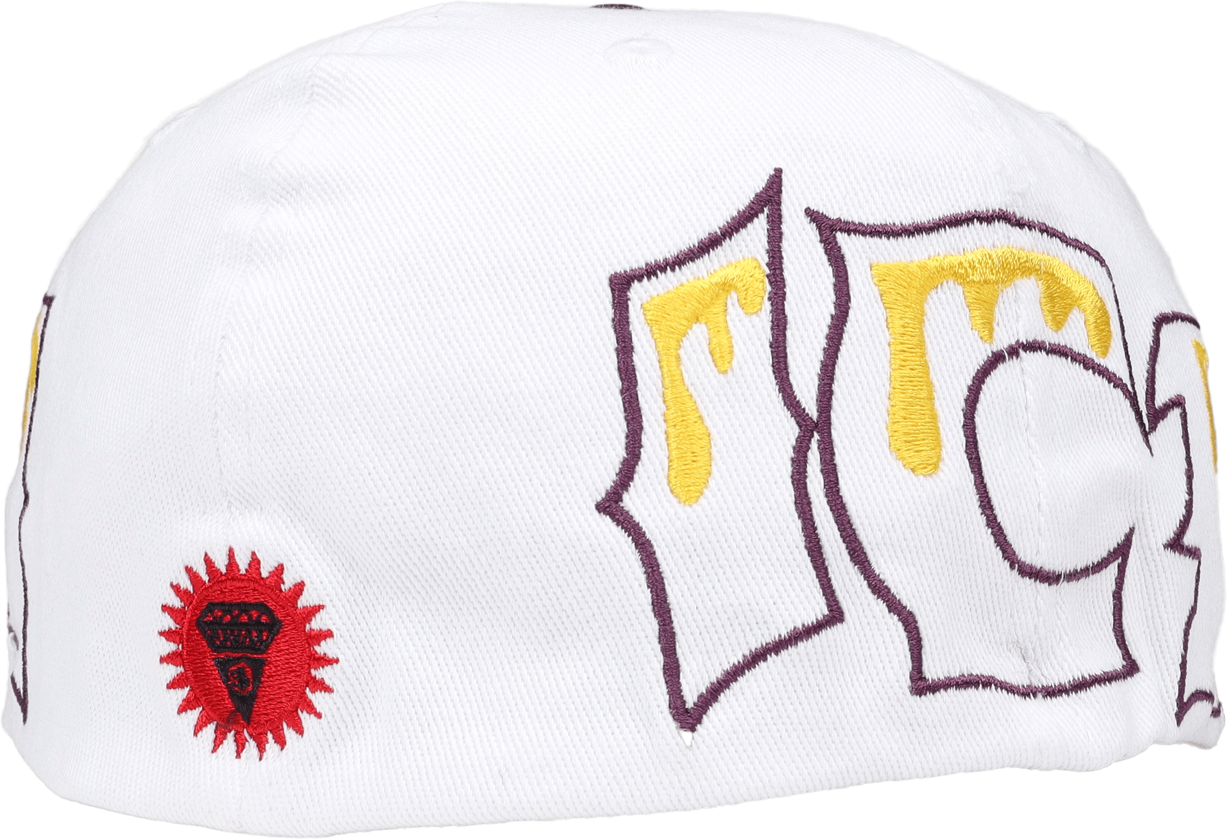 Team Eu 6 Panel Flat Peak Cap White - Bild 5