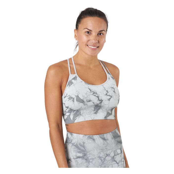 Define Seamless Tie Dye Sports Grey Melange, Female, Apparels, Sports Bras, Grey, S