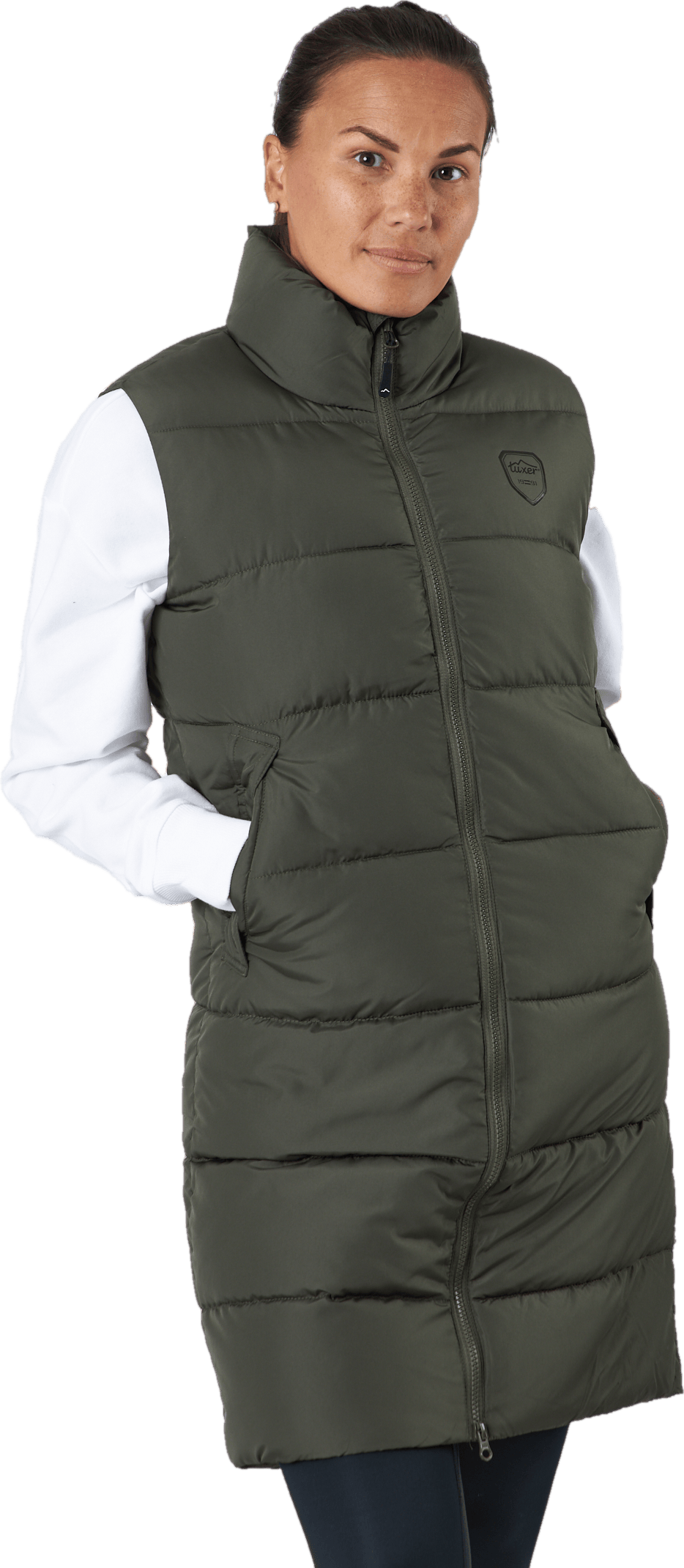 Elmira Reco Waistcoat Dark Olive