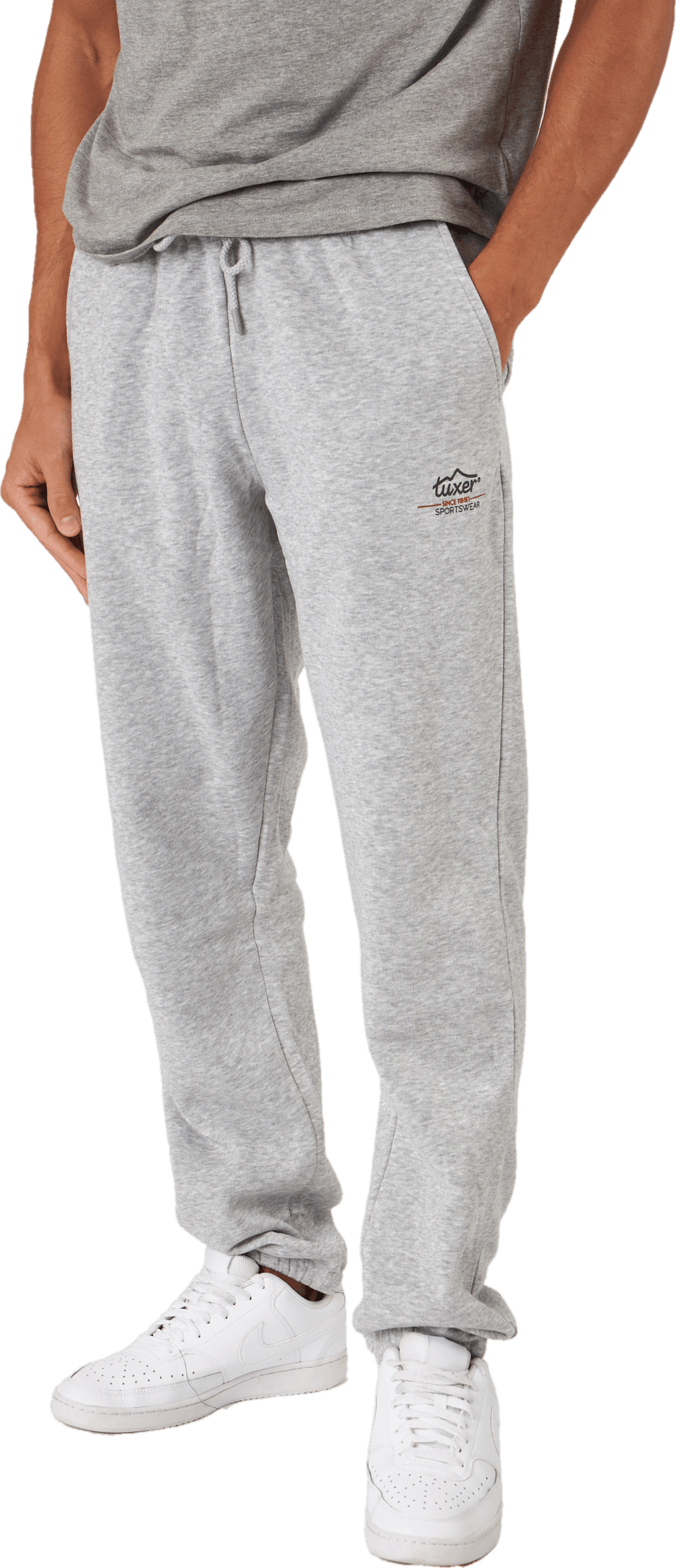 Core Pants Grey Melange, Male, Kleding, Broek, Grijs, S