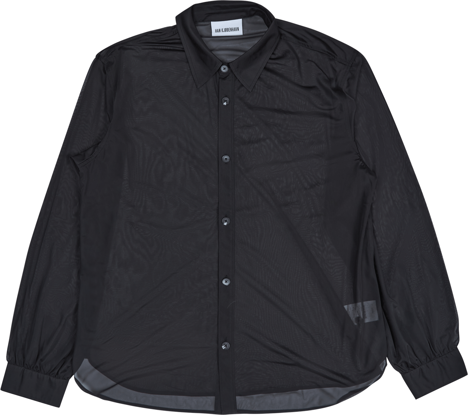 Gather Cuff Shirt Black