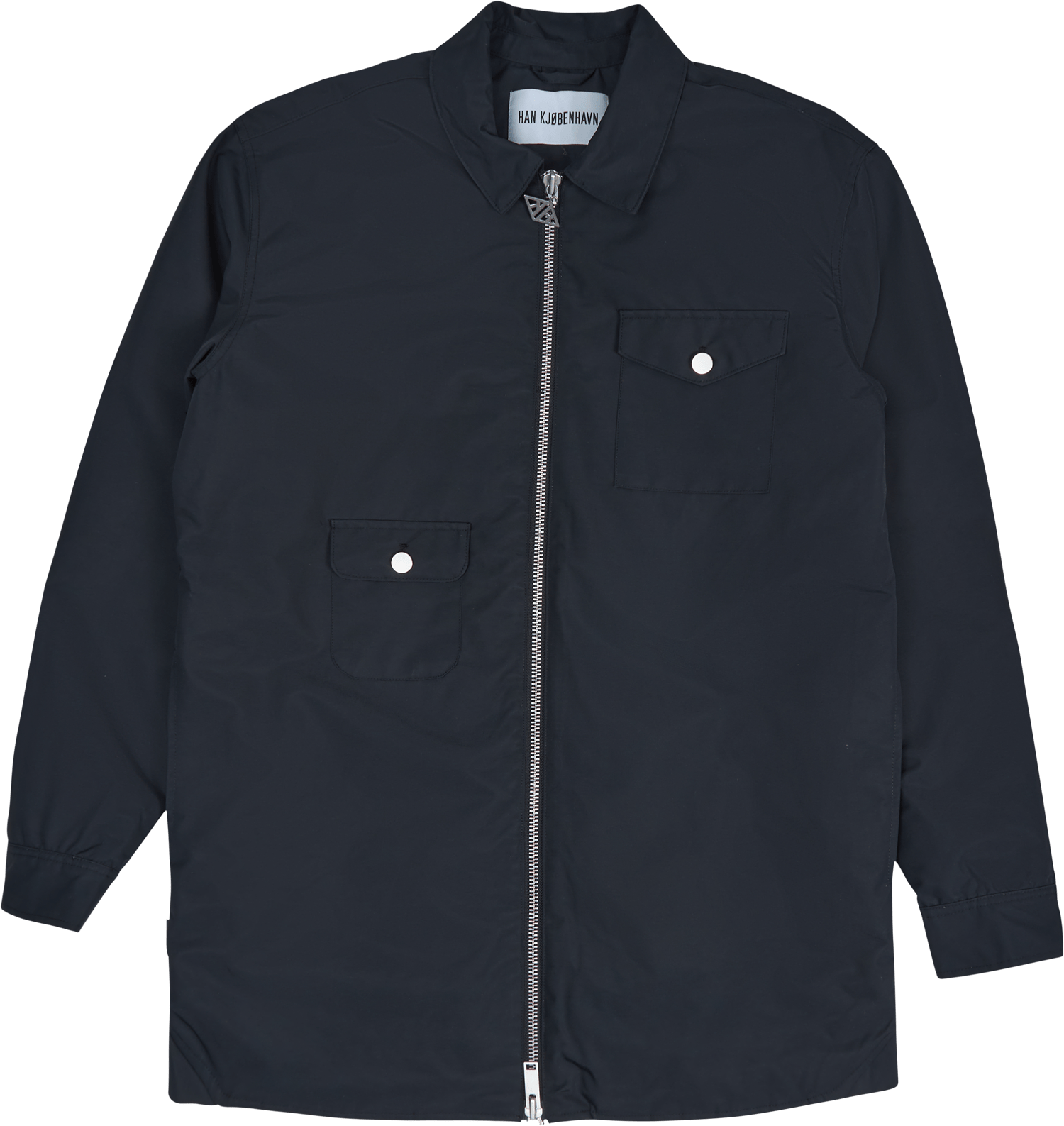 Army Shirt Zip Long Black