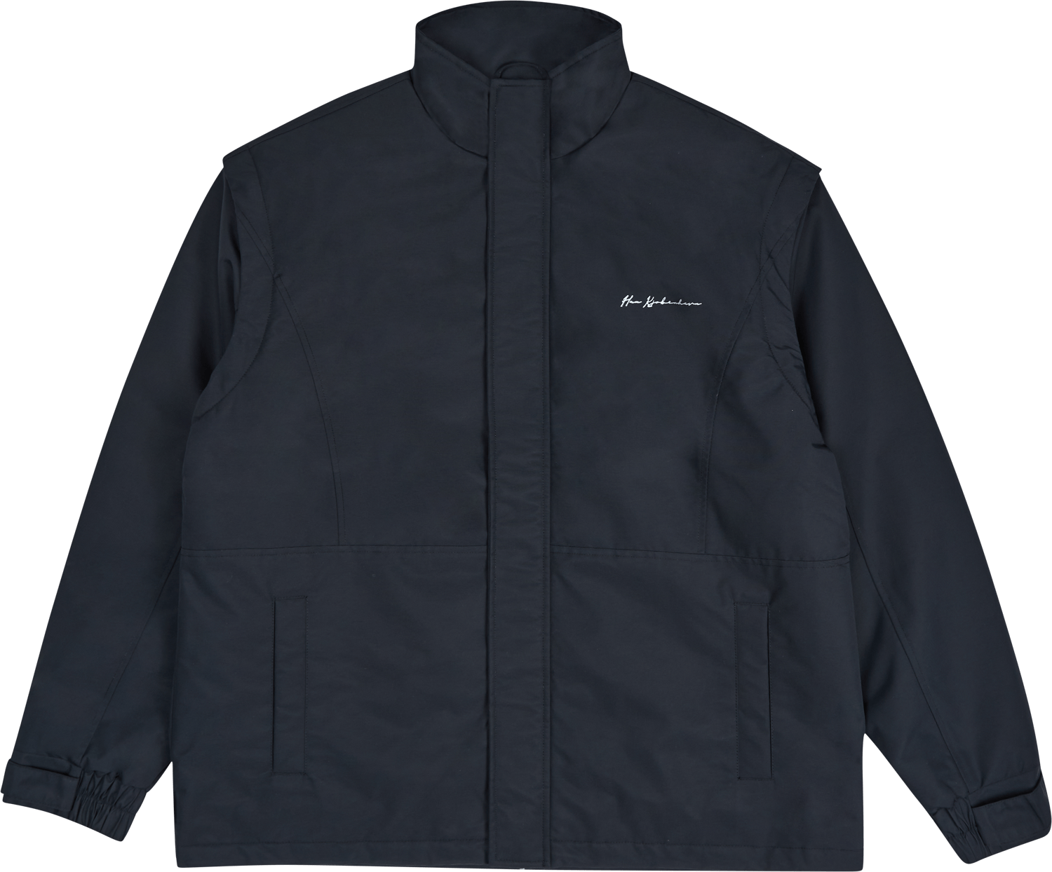 Nylon Track Jacket Black