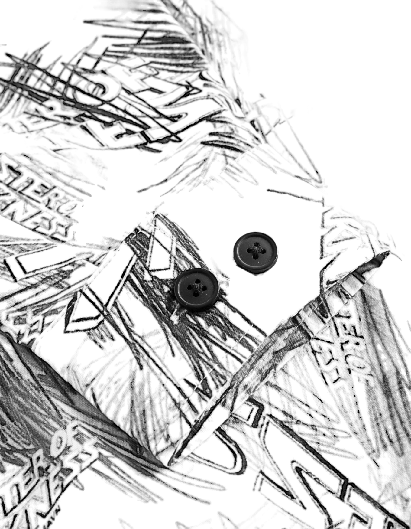 Boxy Shirt Long Sleeve Black White - Bild 5