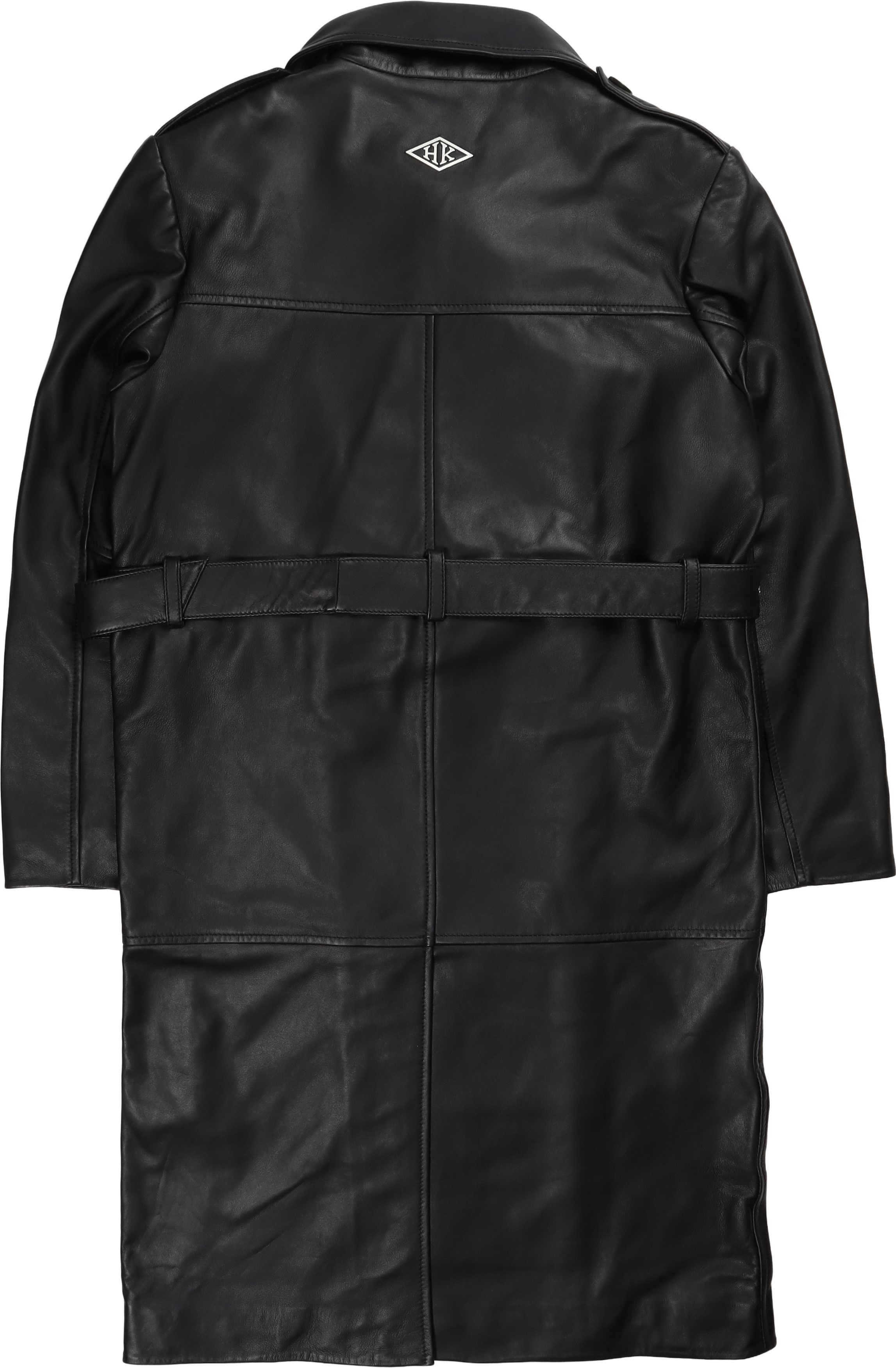 Slim Trench Coat Black Leather - Bild 3