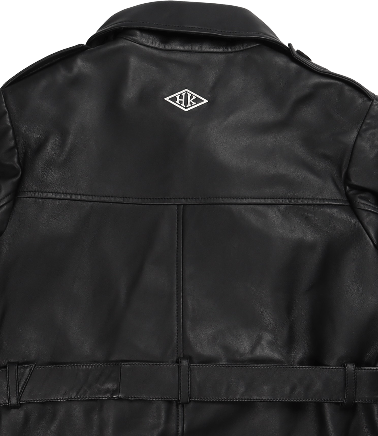 Slim Trench Coat Black Leather - Bild 4