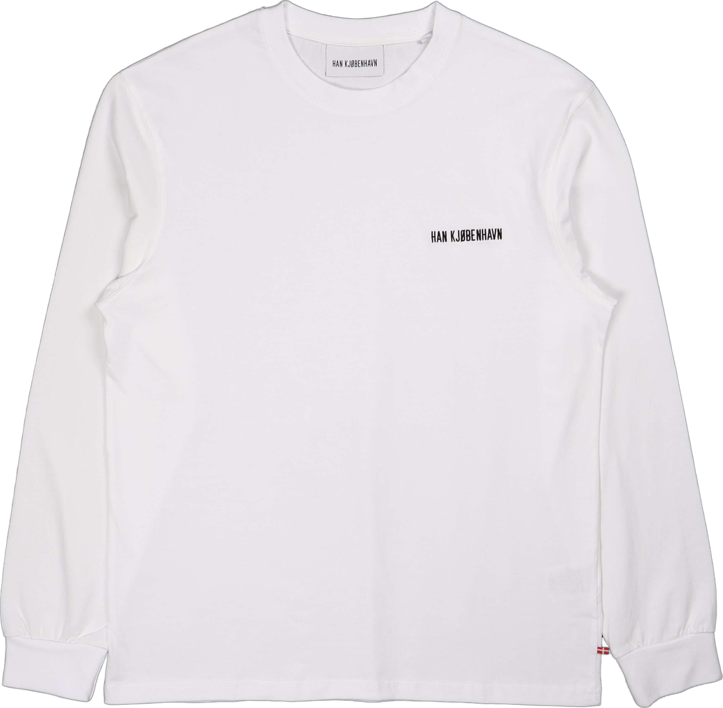 Casual Tee Long Sleeve White Logo
