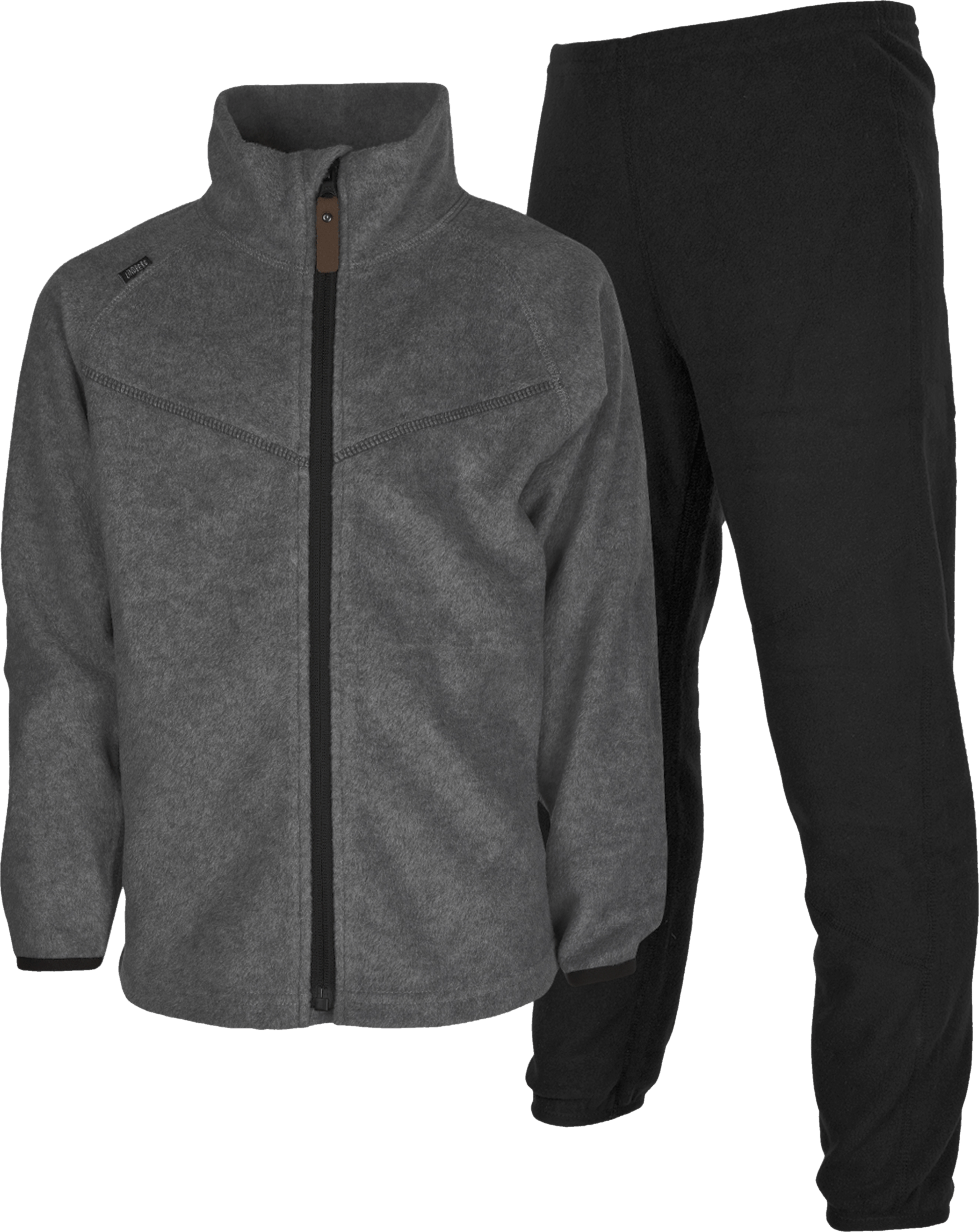 Umeå Fleece Set Greymelange/black, Unisex, Vêtements, vestes, Gris, 90