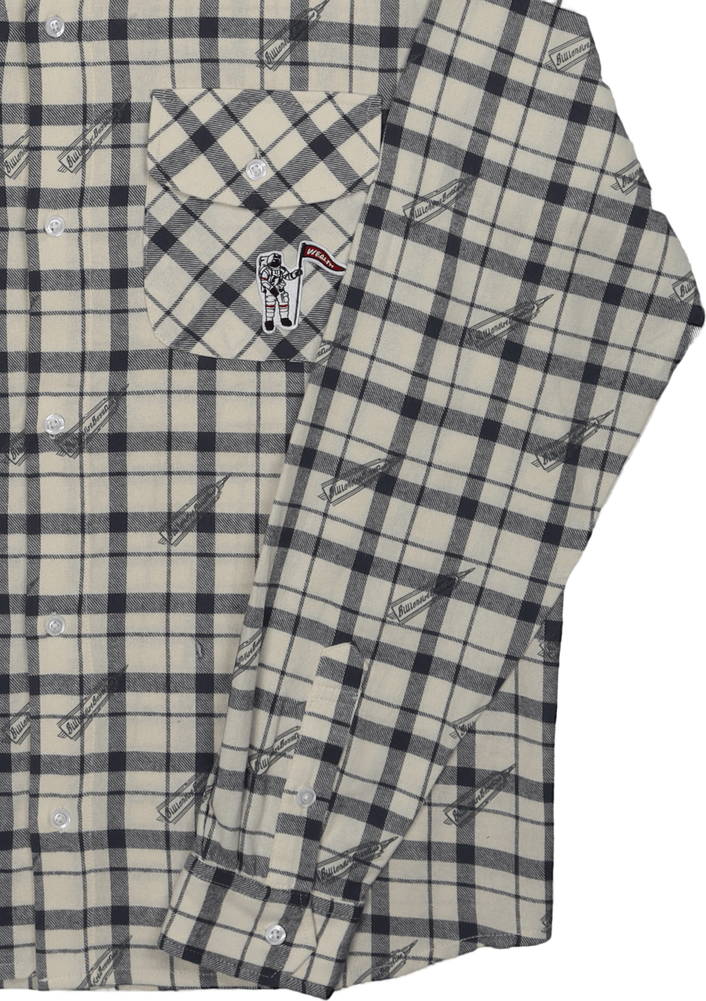 Printed Check Shirt Off White - Bild 3