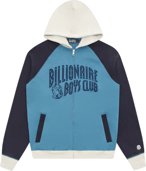 Arch Logo Zip Hood Blue