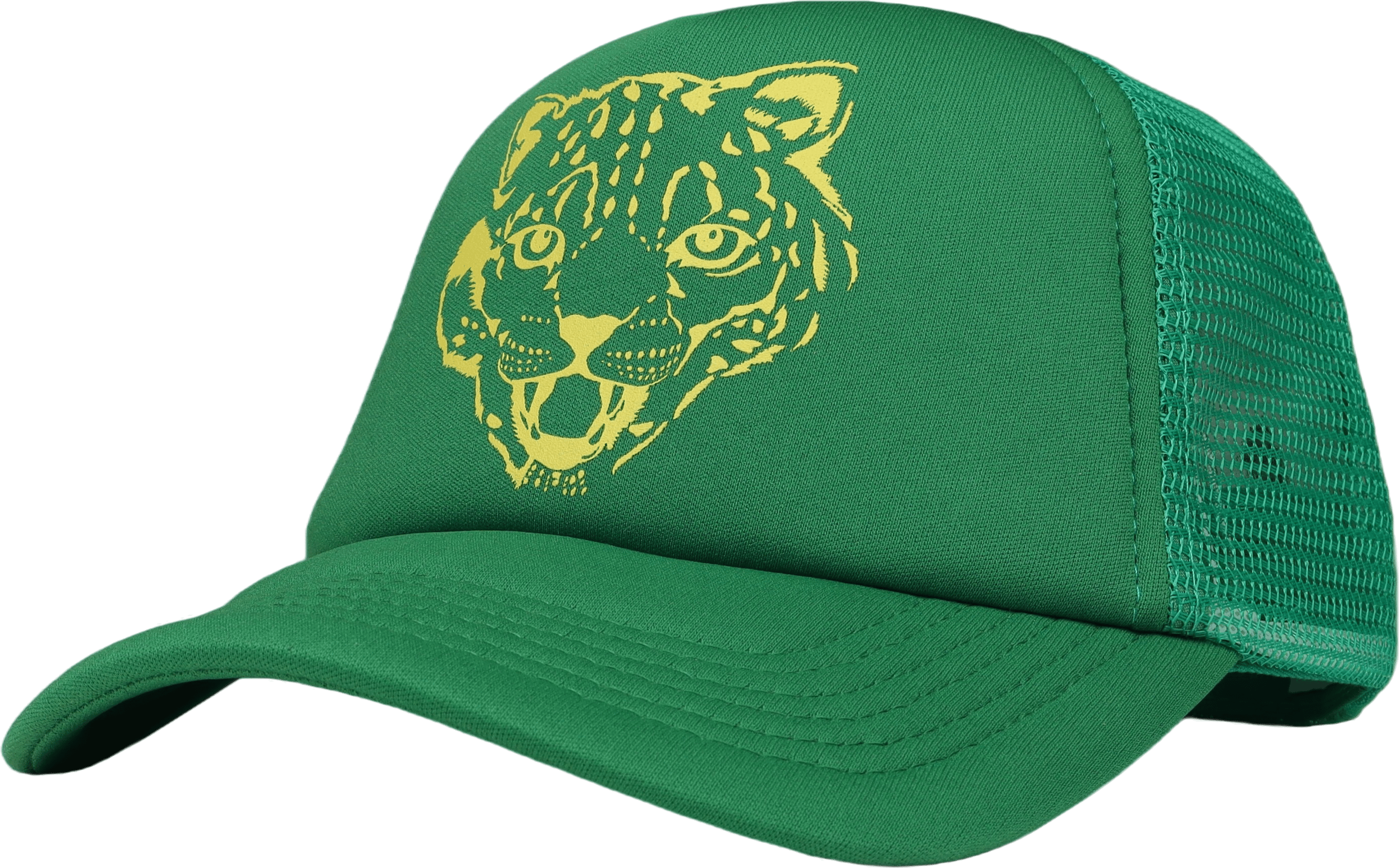 Leopard Trucker Cap Green