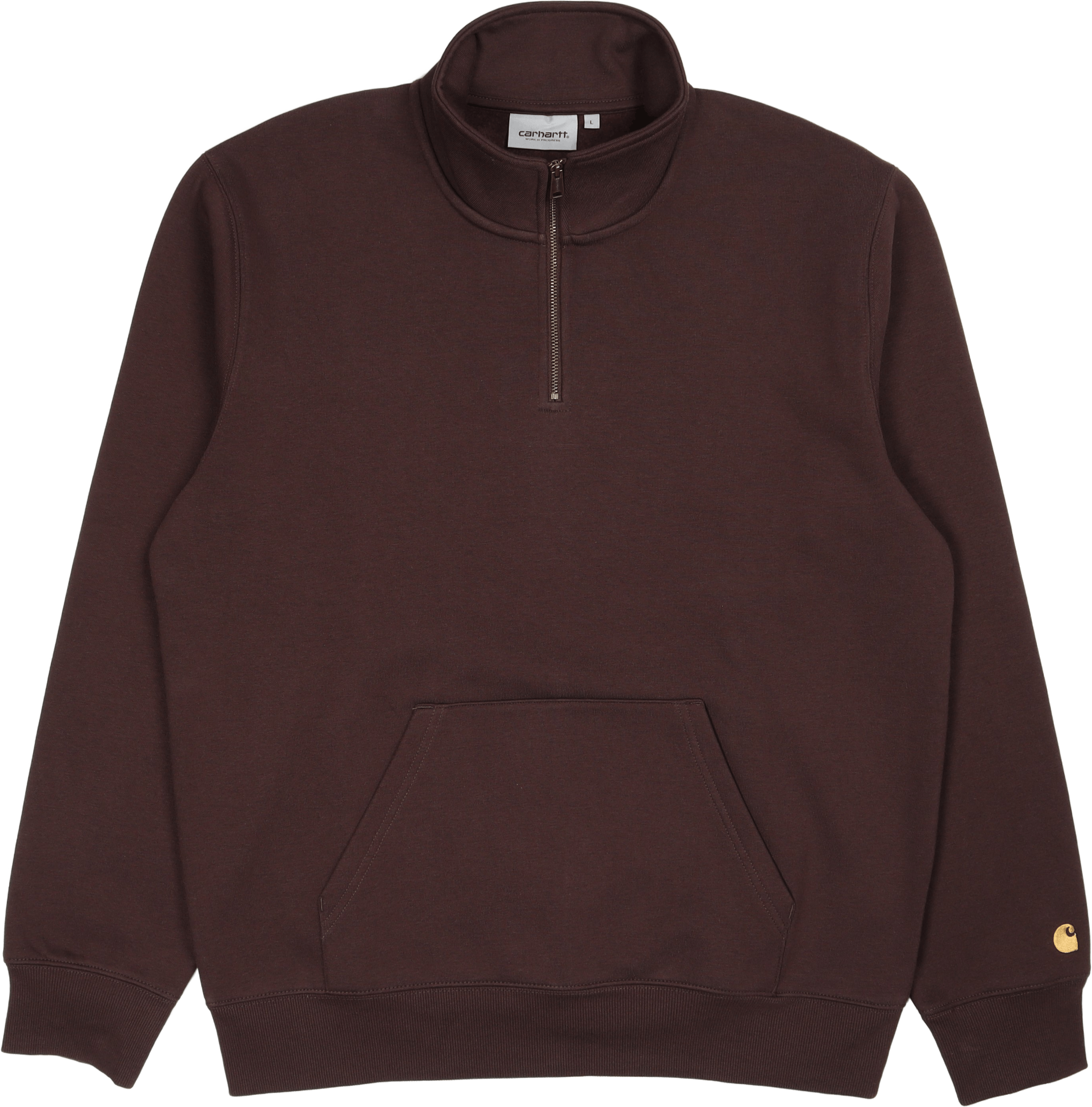 Chase Neck Zip Sweat Dark Umber / Gold, Male, Vaatteet, hupparit ja neulepaidat, Ruskea, XL