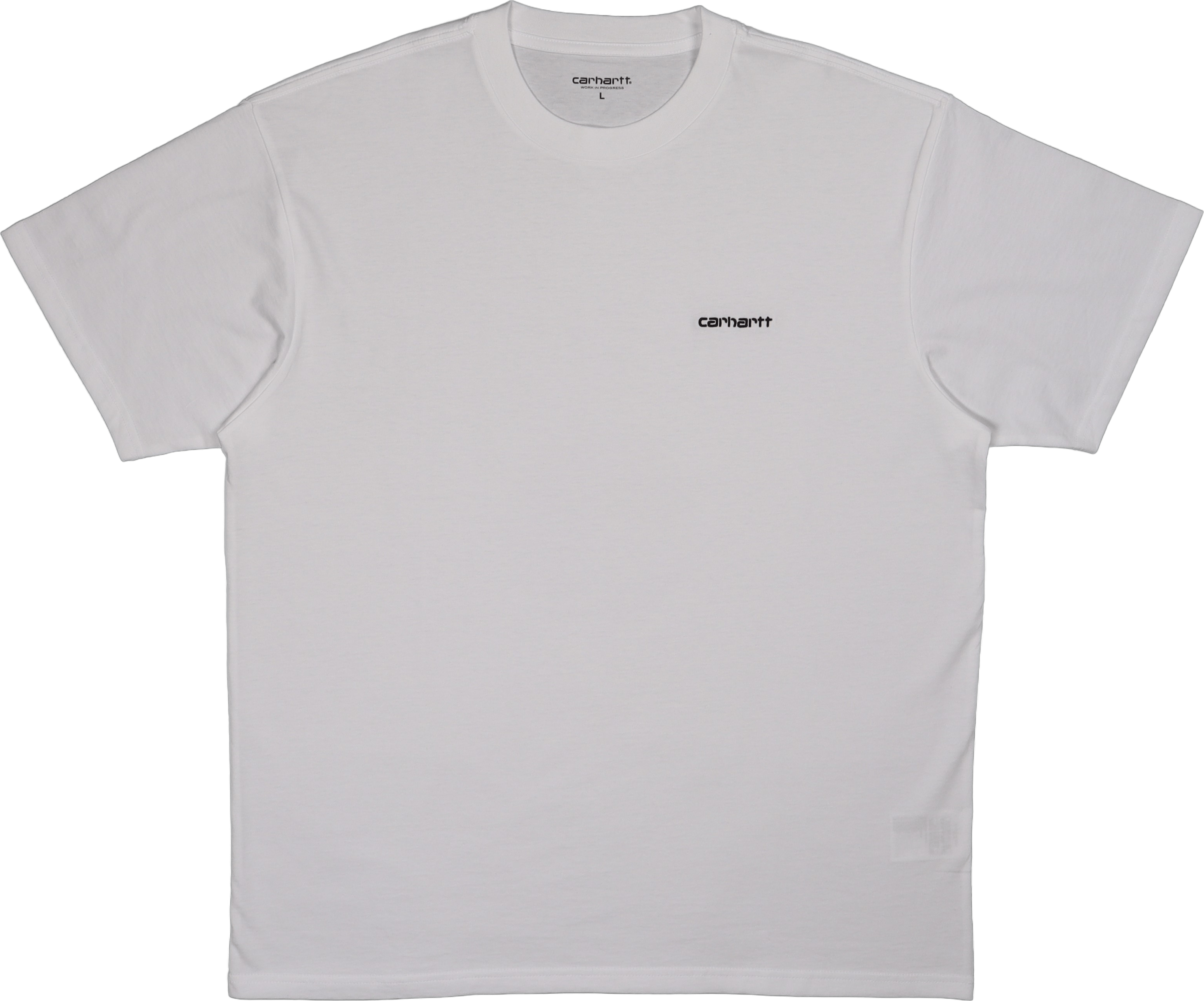 S/s Script Embroidery T-shirt White / Black