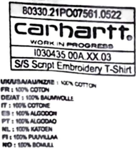 S/s Script Embroidery T-shirt White / Black - Bild 4