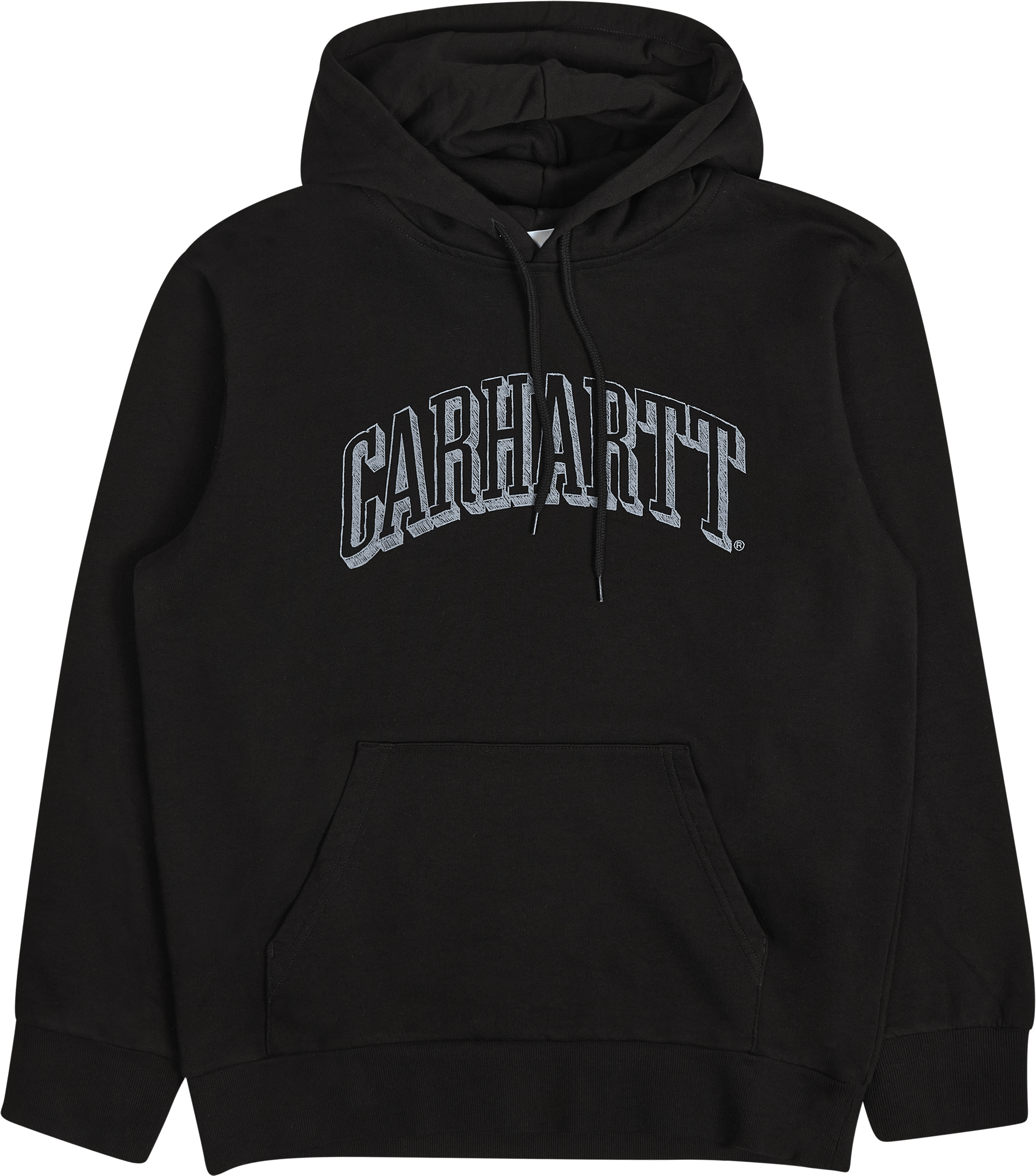 Hooded Scrawl Sweat Black / Misty Sky