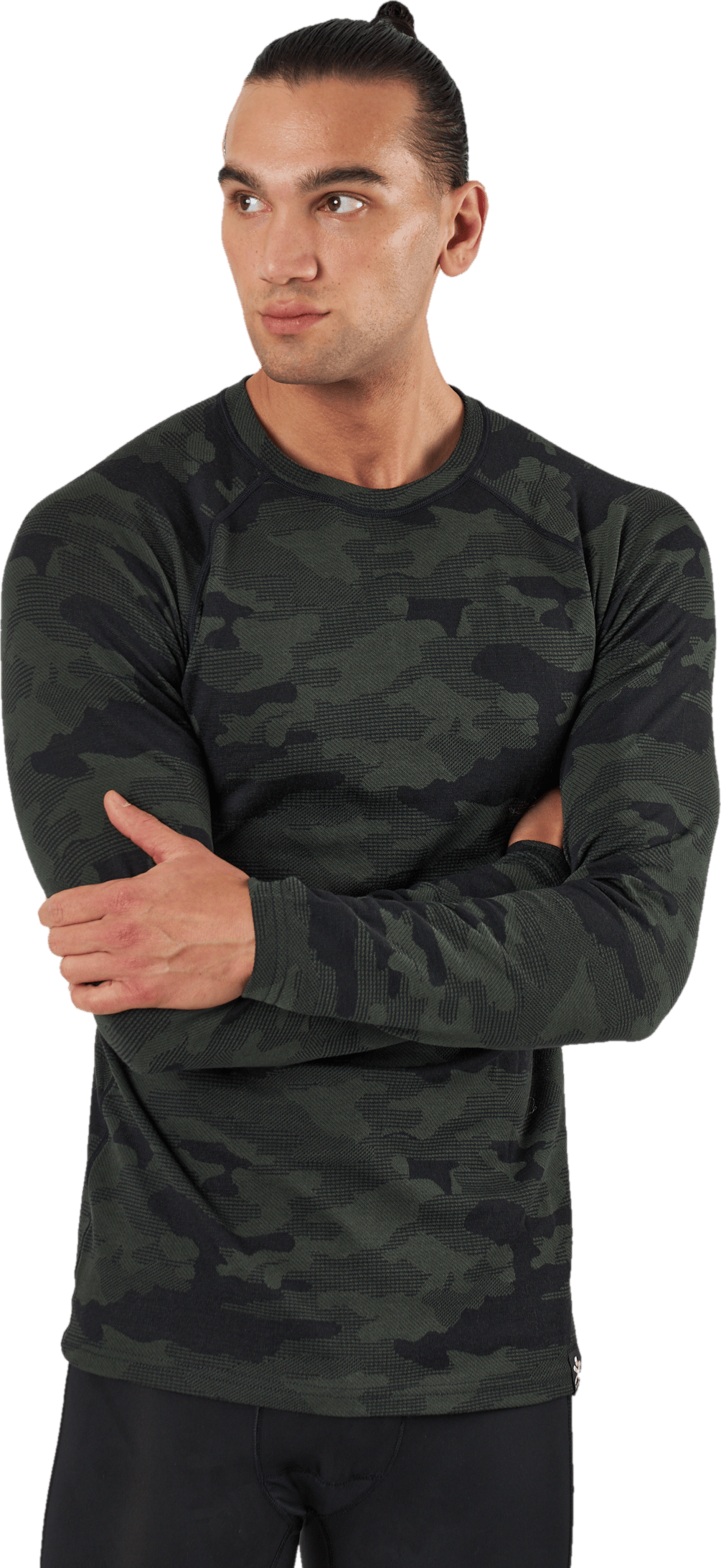 Camo Merino Wool Crew Dolive