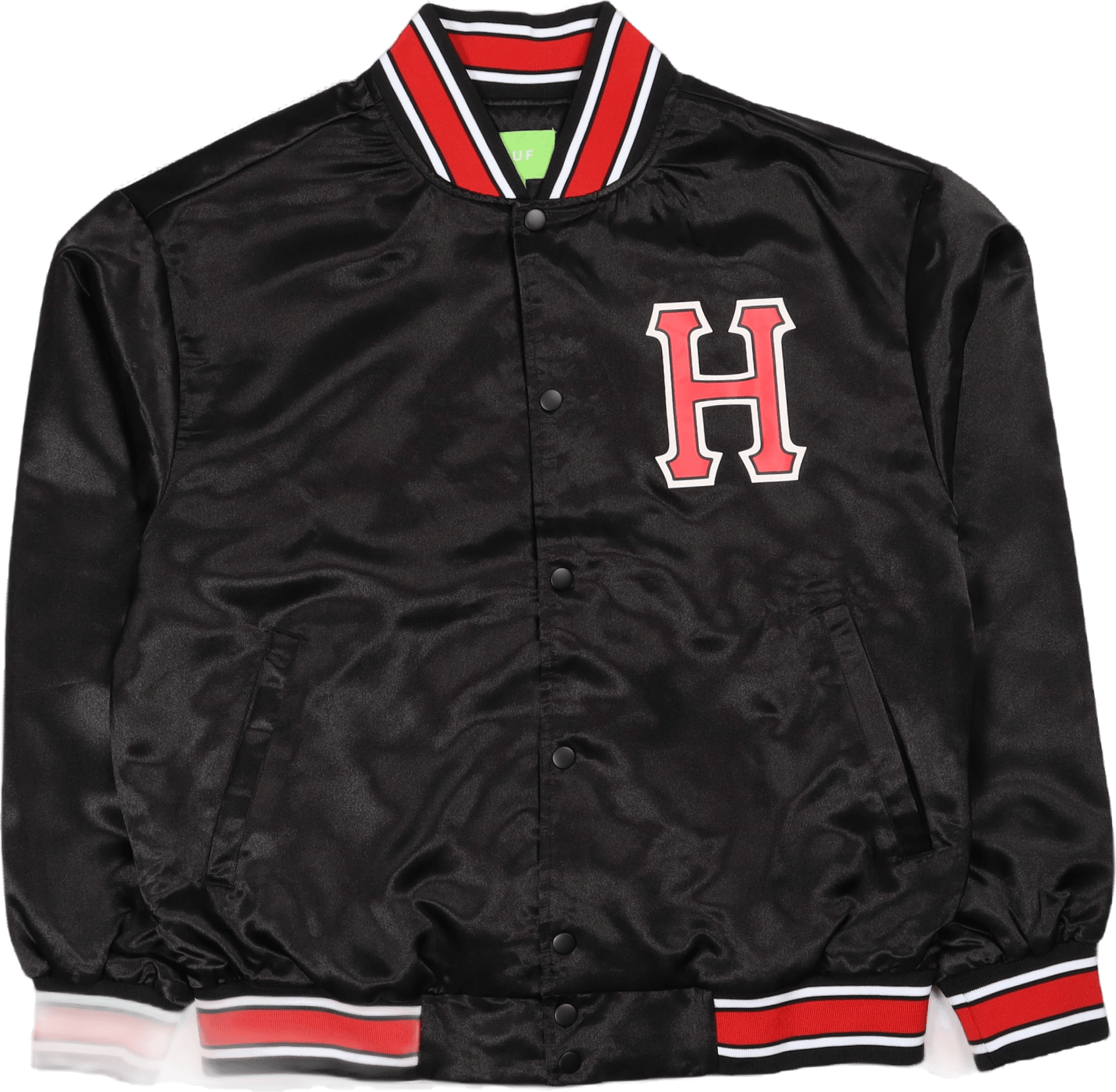 Crackerjack Satin Baseball Jac Black