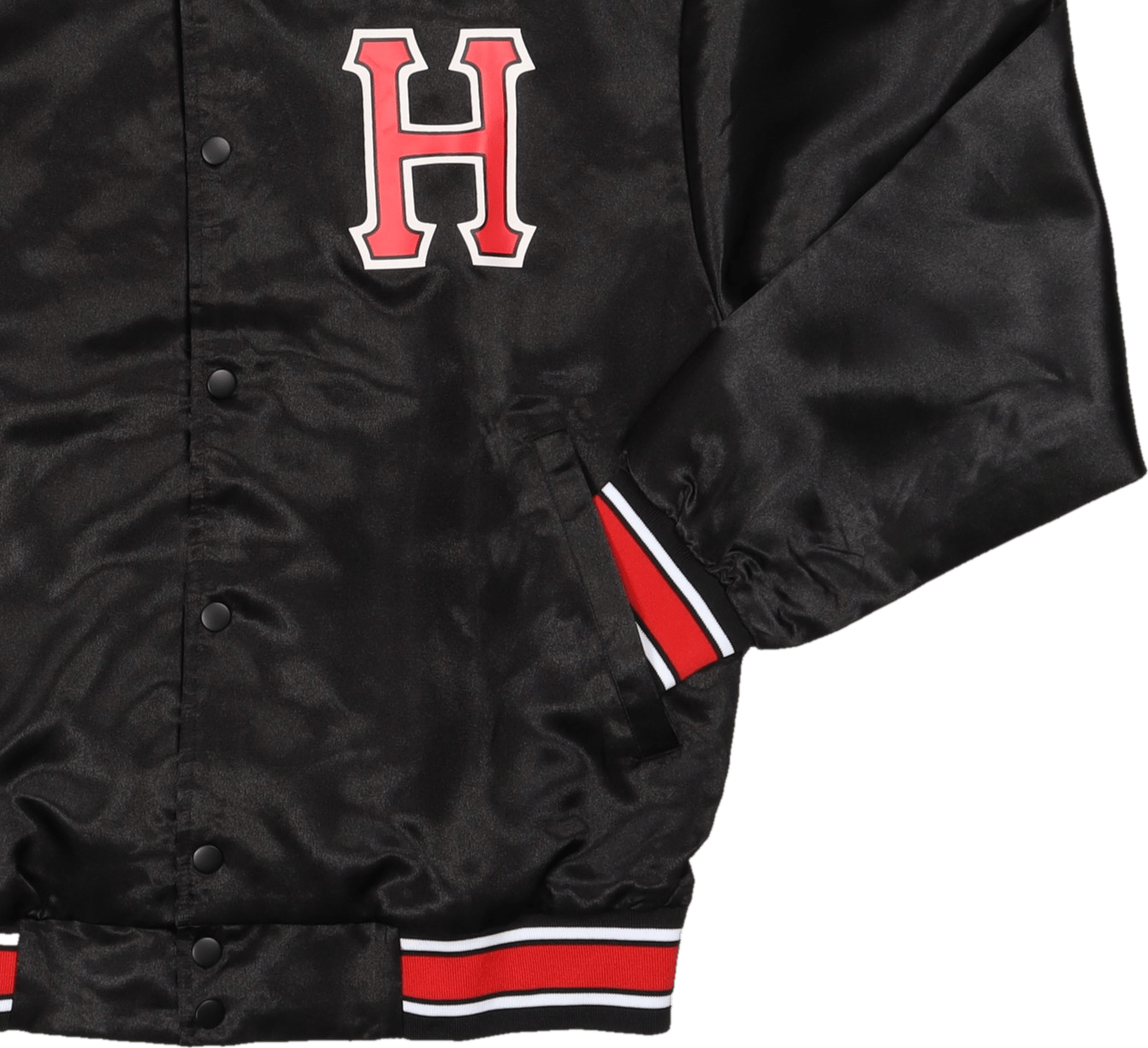 Crackerjack Satin Baseball Jac Black - Bild 3