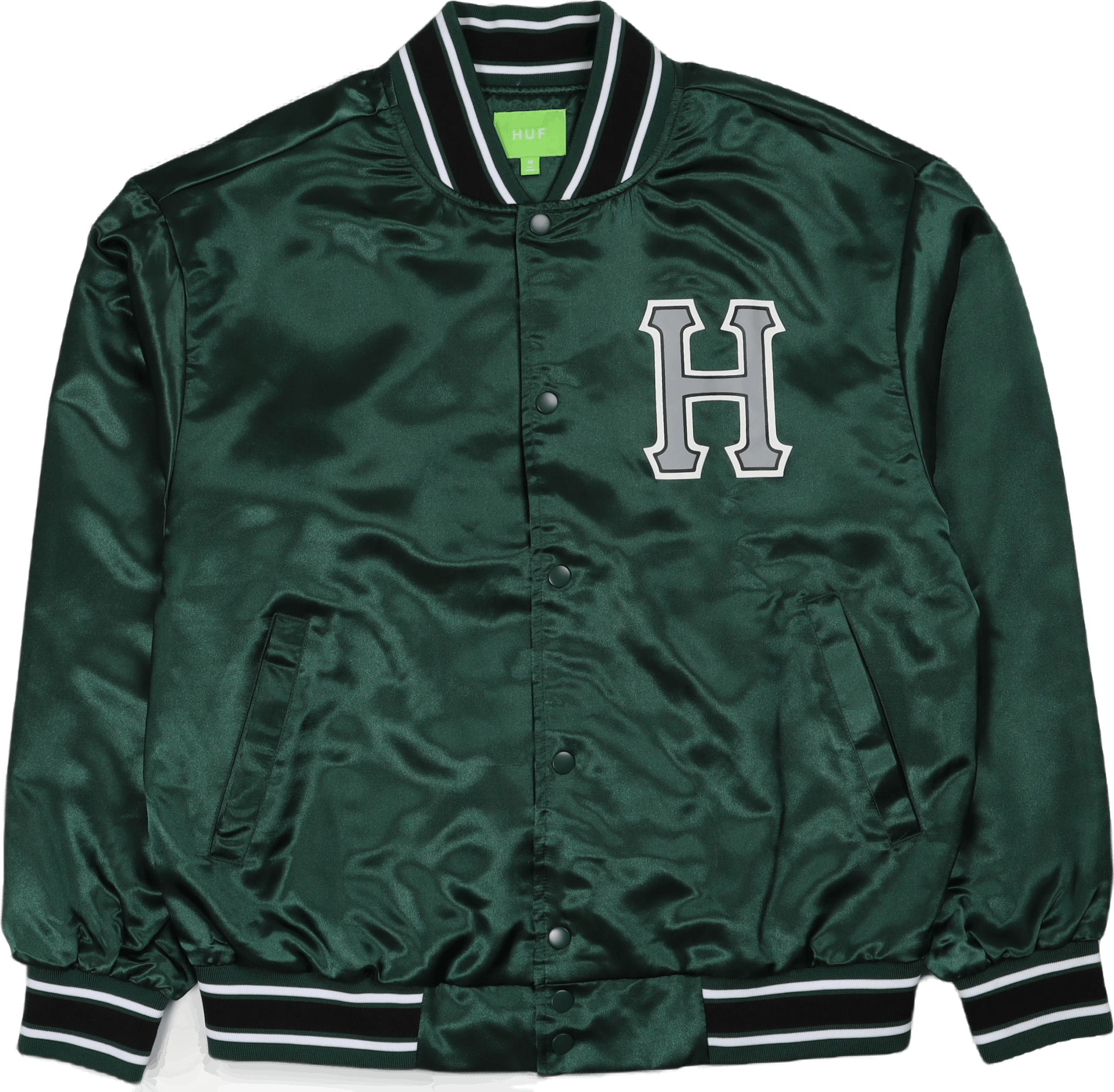 Crackerjack Satin Baseball Jac Fogrn, Male, Apparels, jackets, XXL