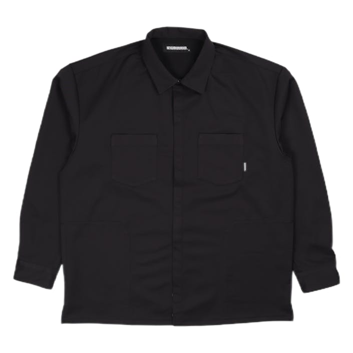 Plain / E-shirt . Ls Black, Male, Odzież, Koszule, Niebieski, XL