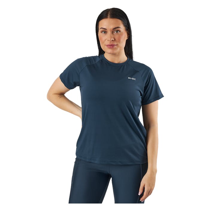 Court Tee Navy, Female, Kleding, T-shirt, Squash, Blauw, M