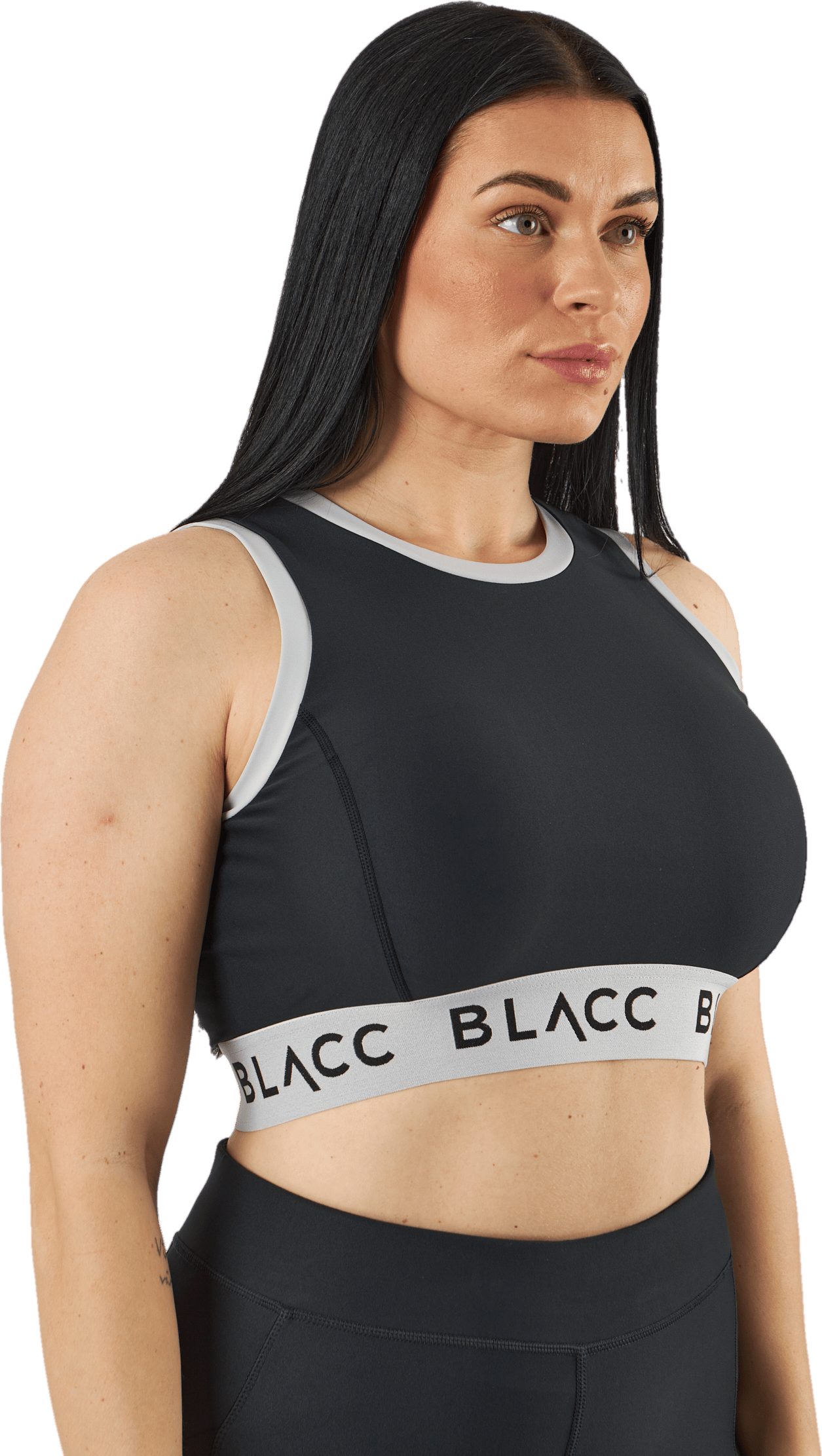 Power X Crop Top 2.0 Black/white - Bild 2