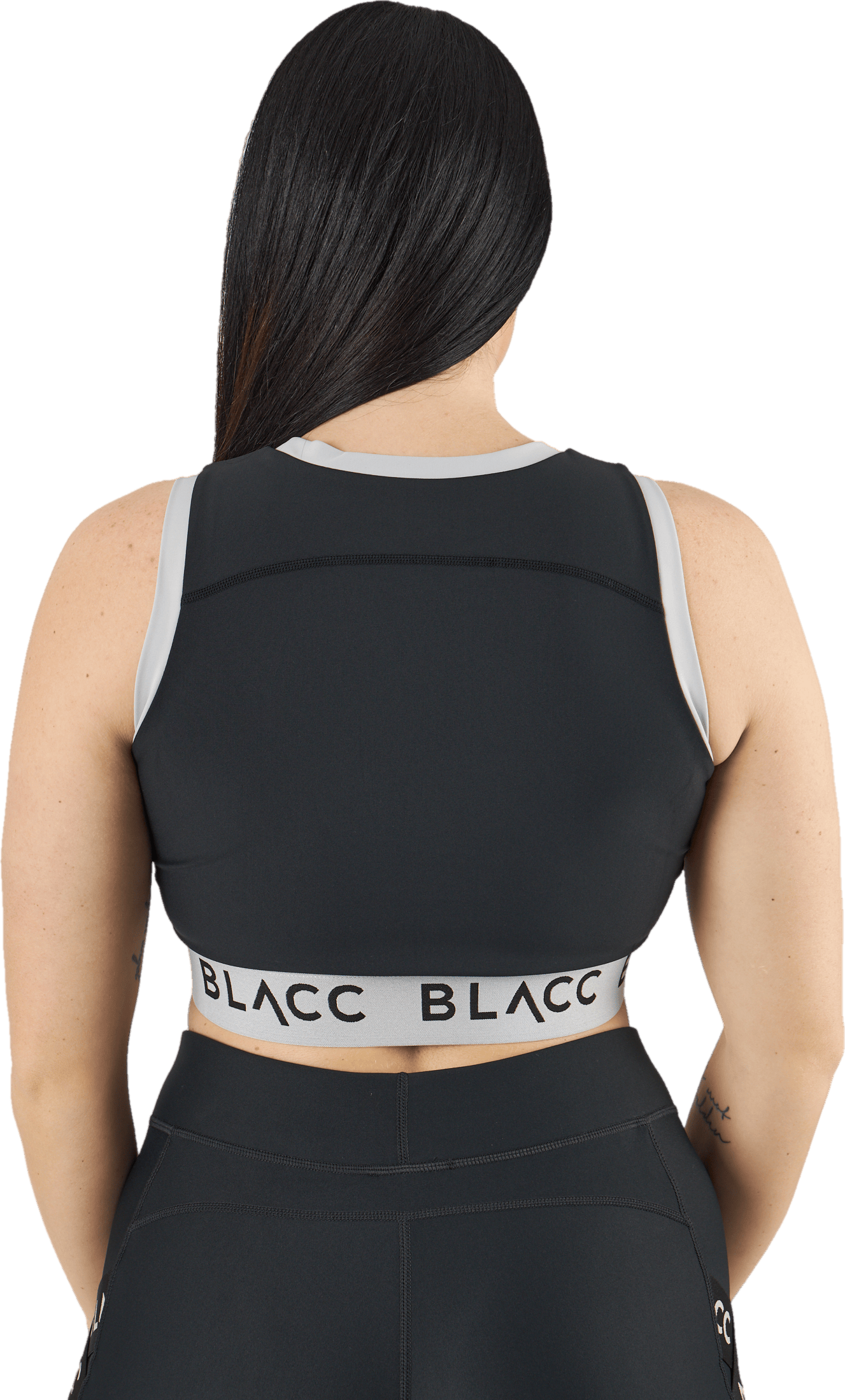 Power X Crop Top 2.0 Black/white - Bild 3