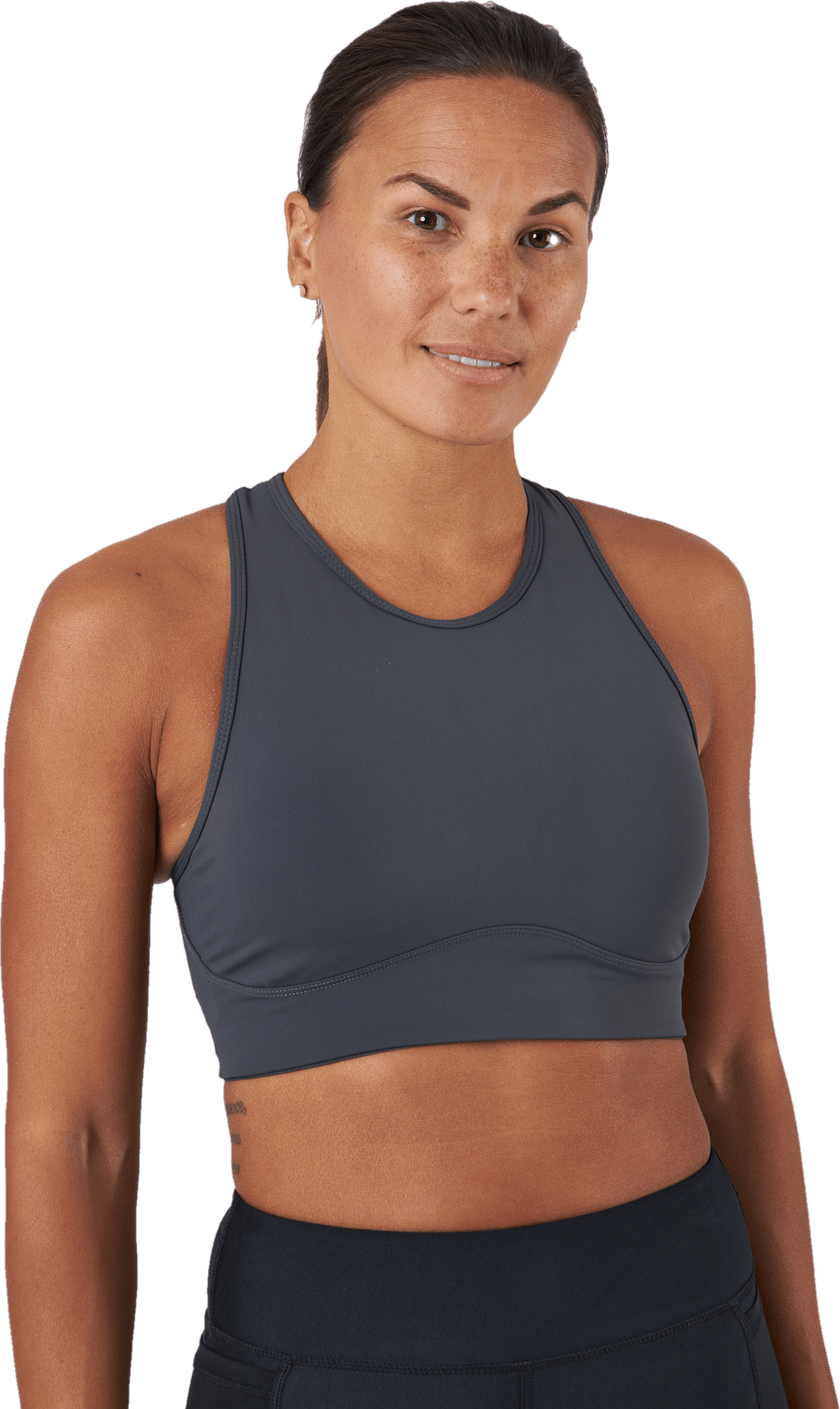 Fixed High Support Bra Black / Grey