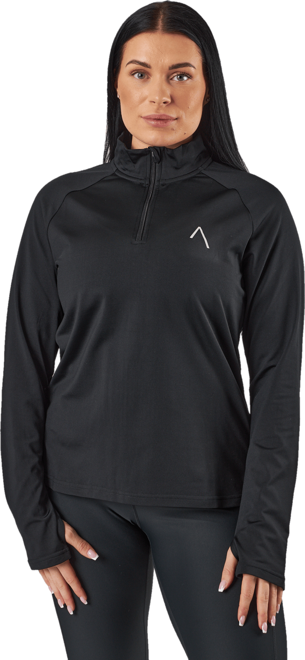 Run Reflective Ls Black / Grey, Female, Apparels, Shirts, Running, Black, XS