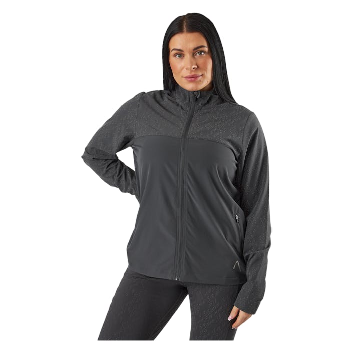 Run Reflective Jacket Black / Grey, Female, Bekleidung, Jacken, Laufen, Grau, XS