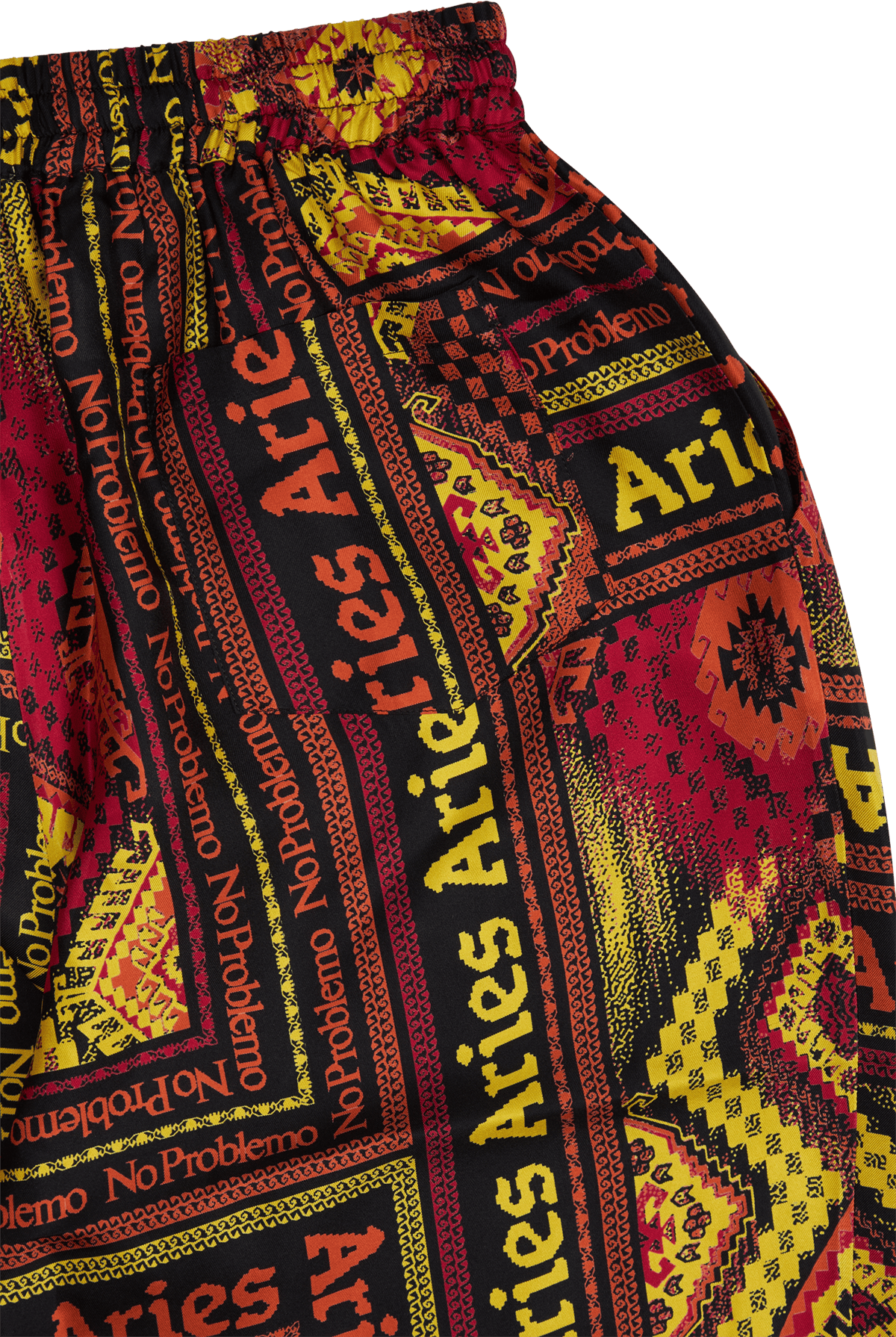 Scarf Print Silk Slacker Pants Multi - Bild 4