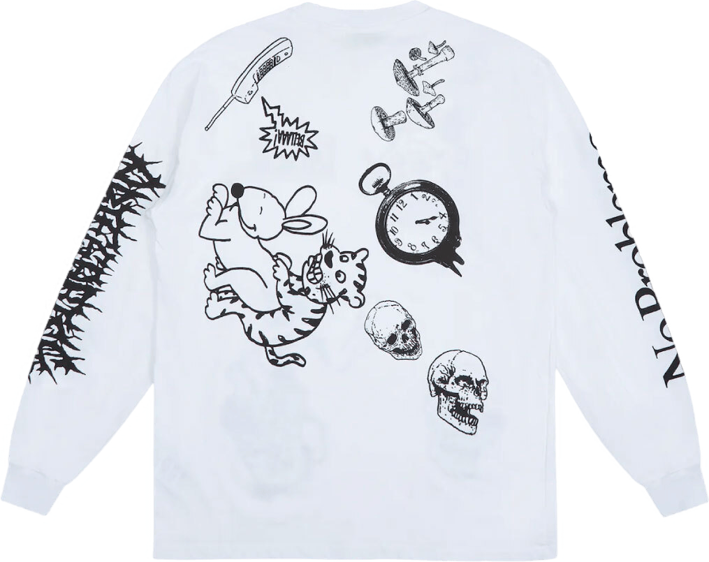 Graphic Mashup Ls Tee White - Bild 2