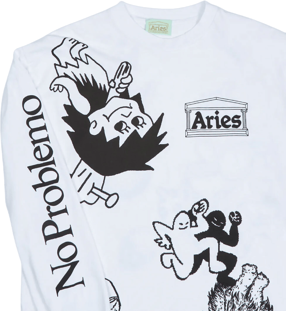 Graphic Mashup Ls Tee White - Bild 3