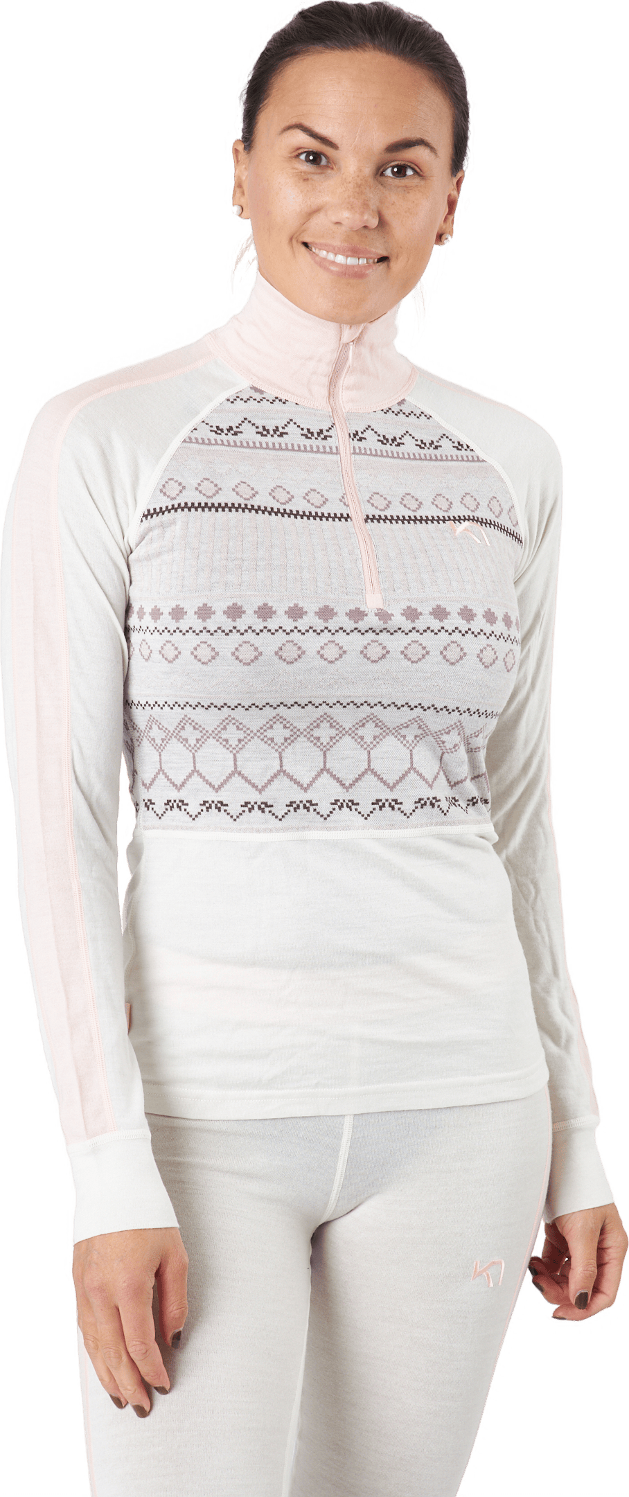 Tuva Half Zip Nwhite, Female, Vêtements, couches de base, Sport d'hiver, Blanc, XS