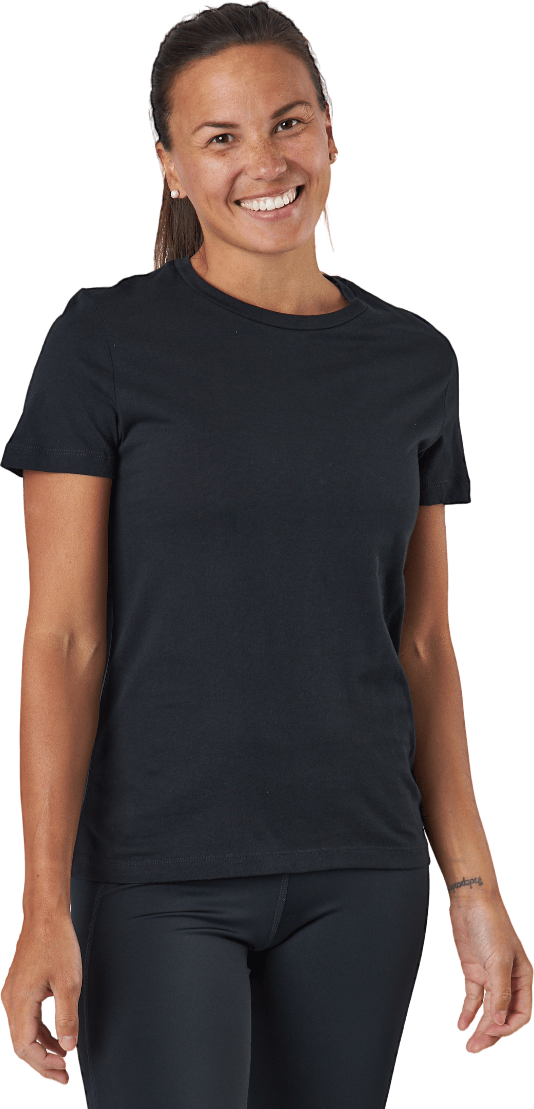 Wor Comm Cotton Tee Black, Female, Apparels, T-shirt, Workout, Black, M