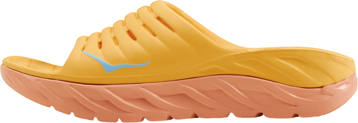U Ora Recovery Slide Amber Yellow / Shell Coral, Unisex, Shoes, Sandals and Slippers, Yellow, UK 7,5