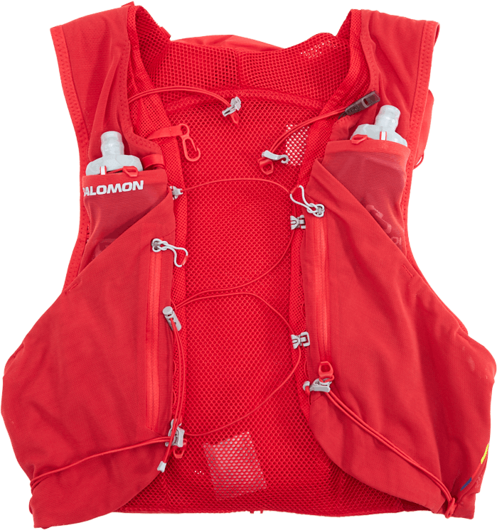 Adv Skin 12 With Flasks Goji Berry/ebony, Male, Ekwipunek, torby i plecaki, Bieganie, Czerwony, XL