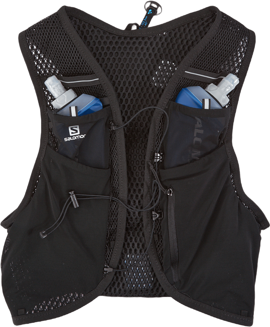 Active Skin 4 With Flasks Black/black, Male, Utstyr, vesker og ryggsekker, Løping, L