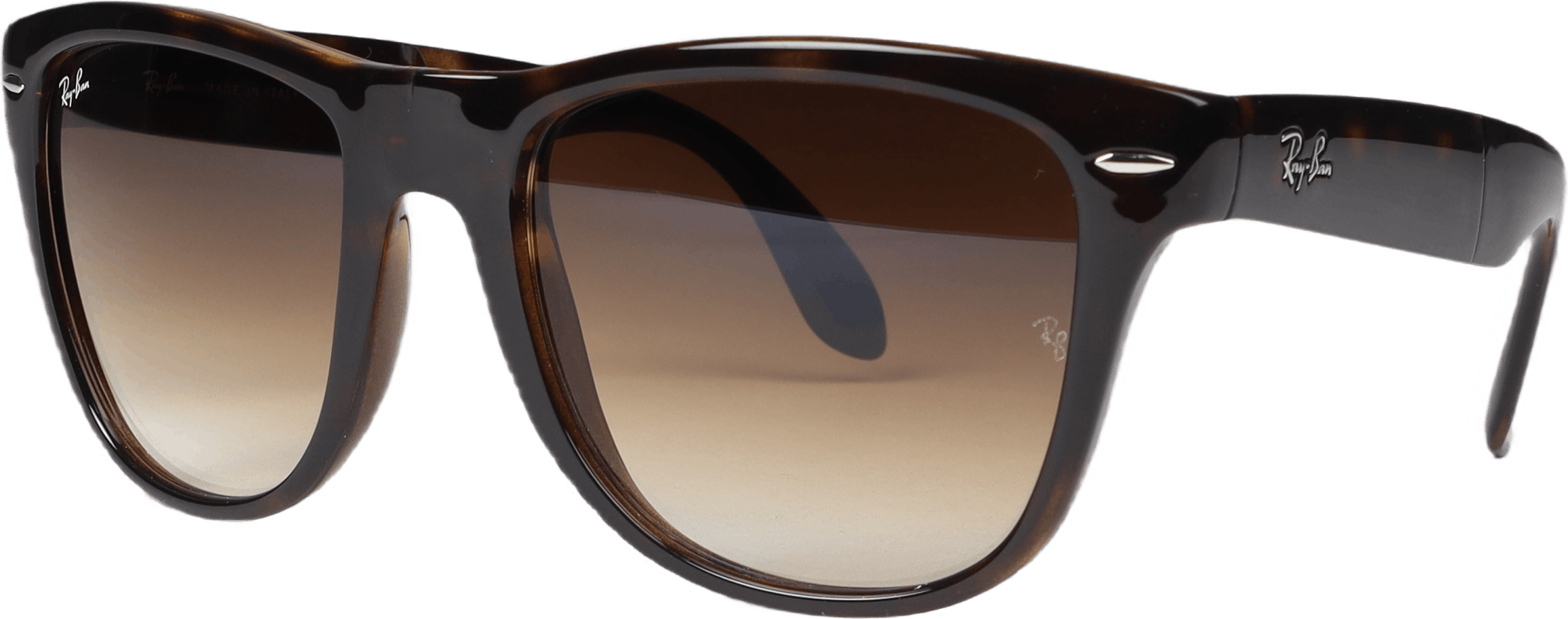 Folding Wayfarer 710/5154 Clear Gradient Brown, Unisex, Ekwipunek, Okulary słoneczne, Brązowy, ONESIZE